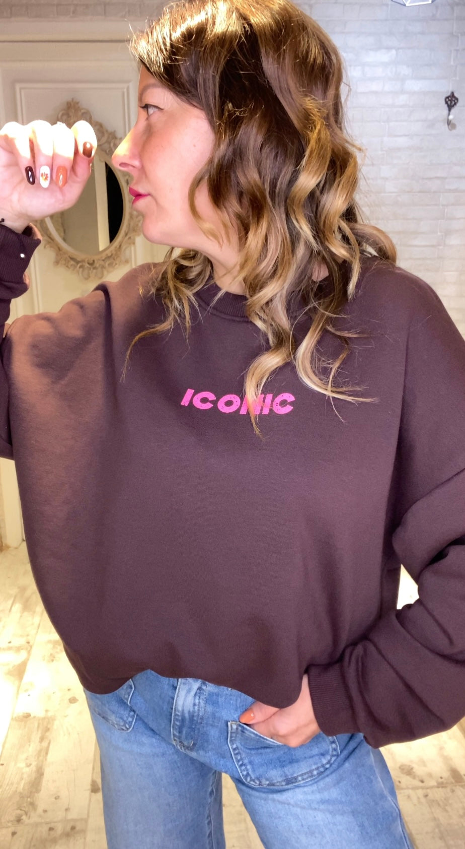 Sudadera Marrón Iconic - Veronique