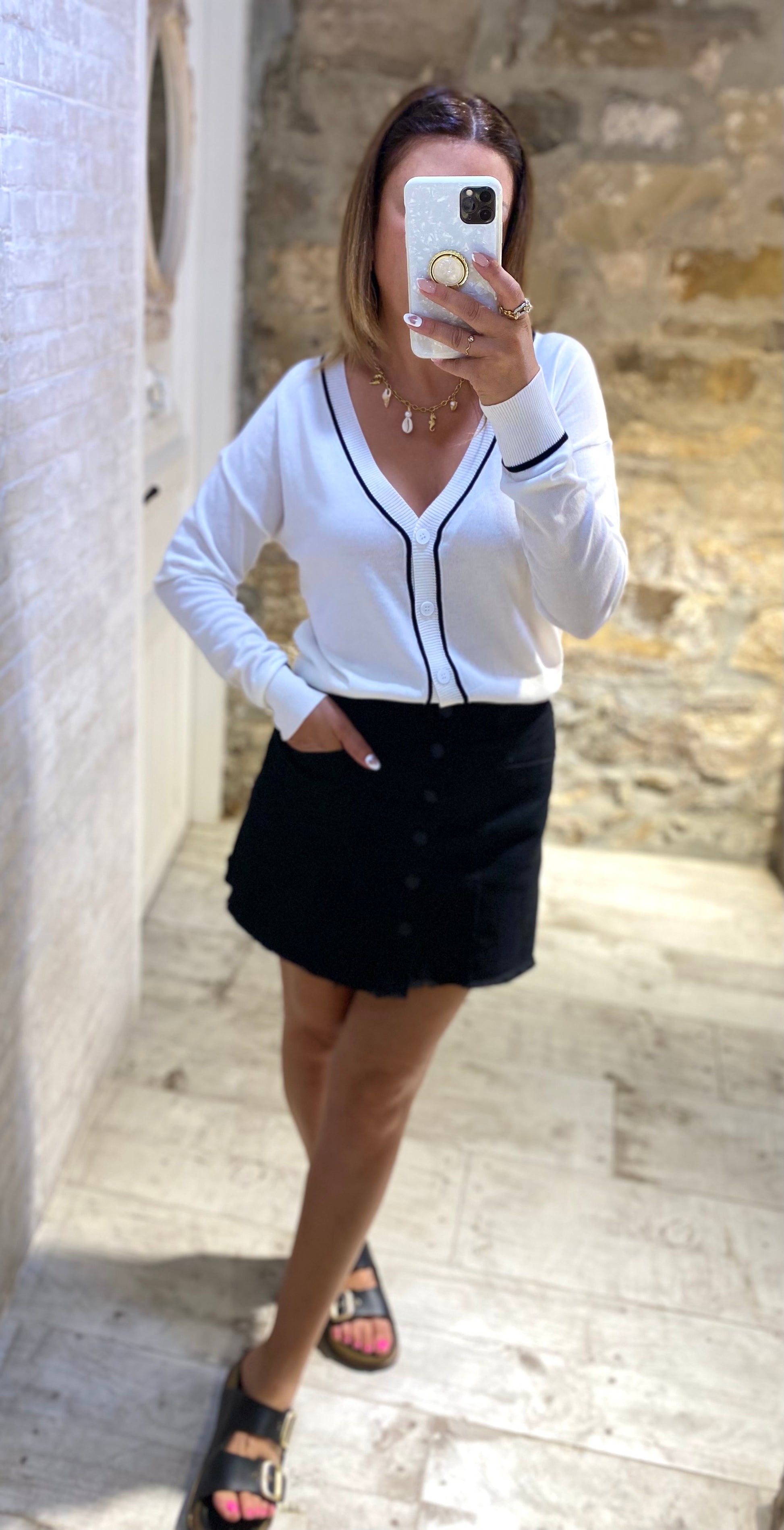Chaquetita botones adornos negros - Veronique