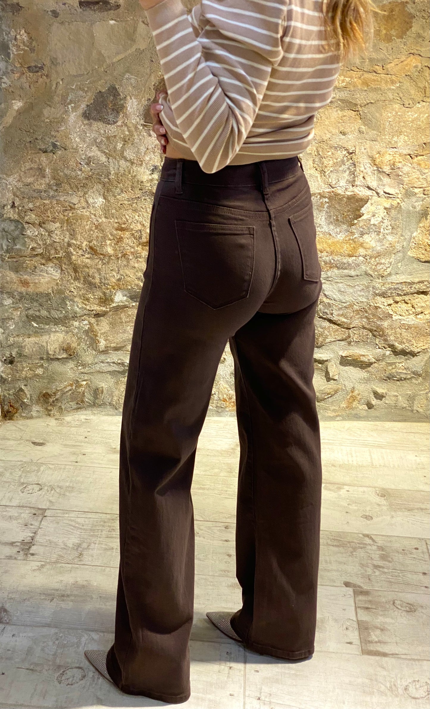 Pantalón Chocolte Bolsillos cuadrado - Veronique