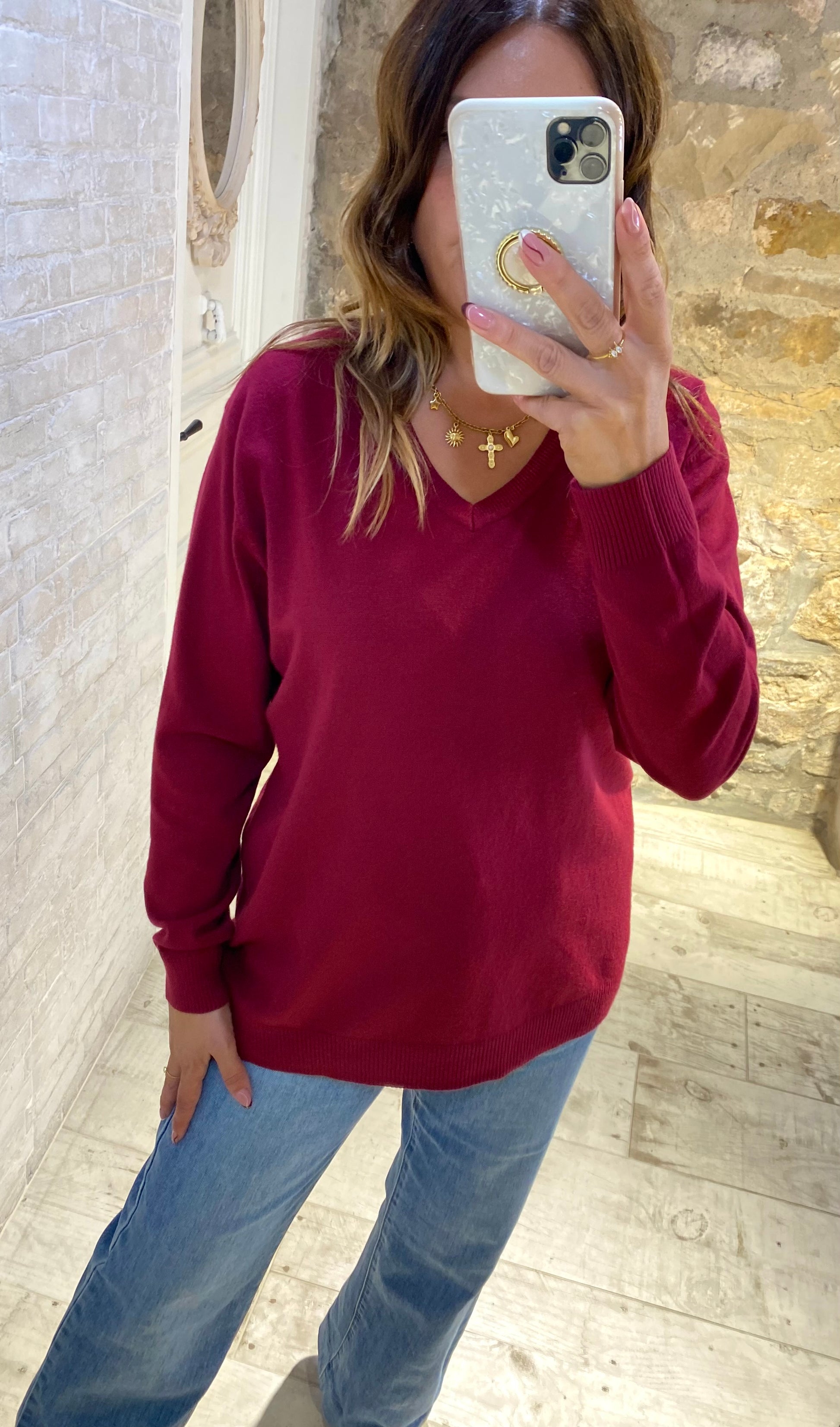 Jersey Vino Liso - Veronique