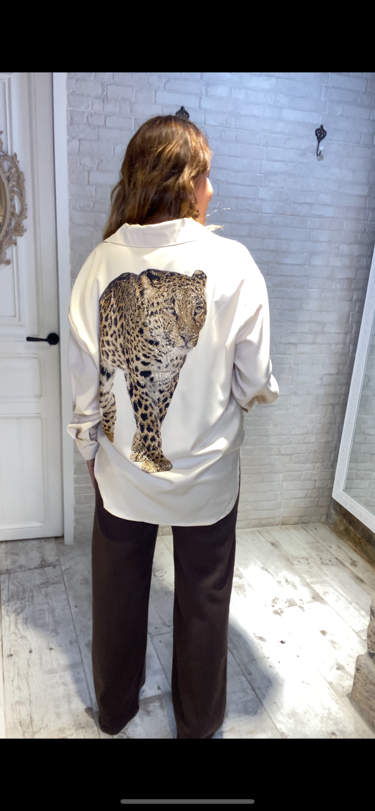 Camisa Beige Tigre - Veronique