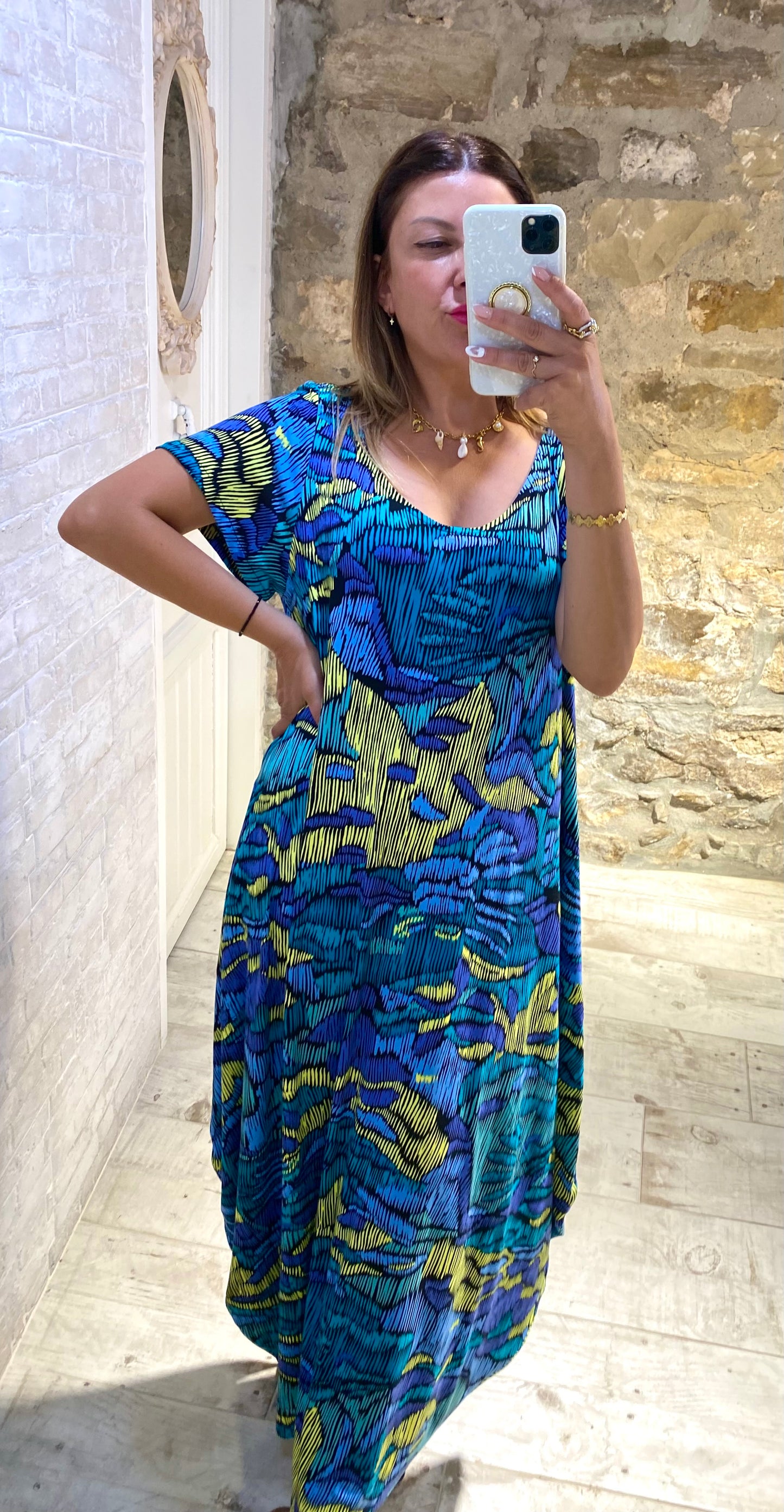 Vestido Largo Estampado - Veronique