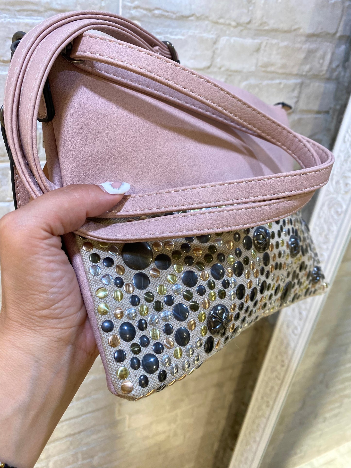 Bolso Rosa Tachas - Veronique