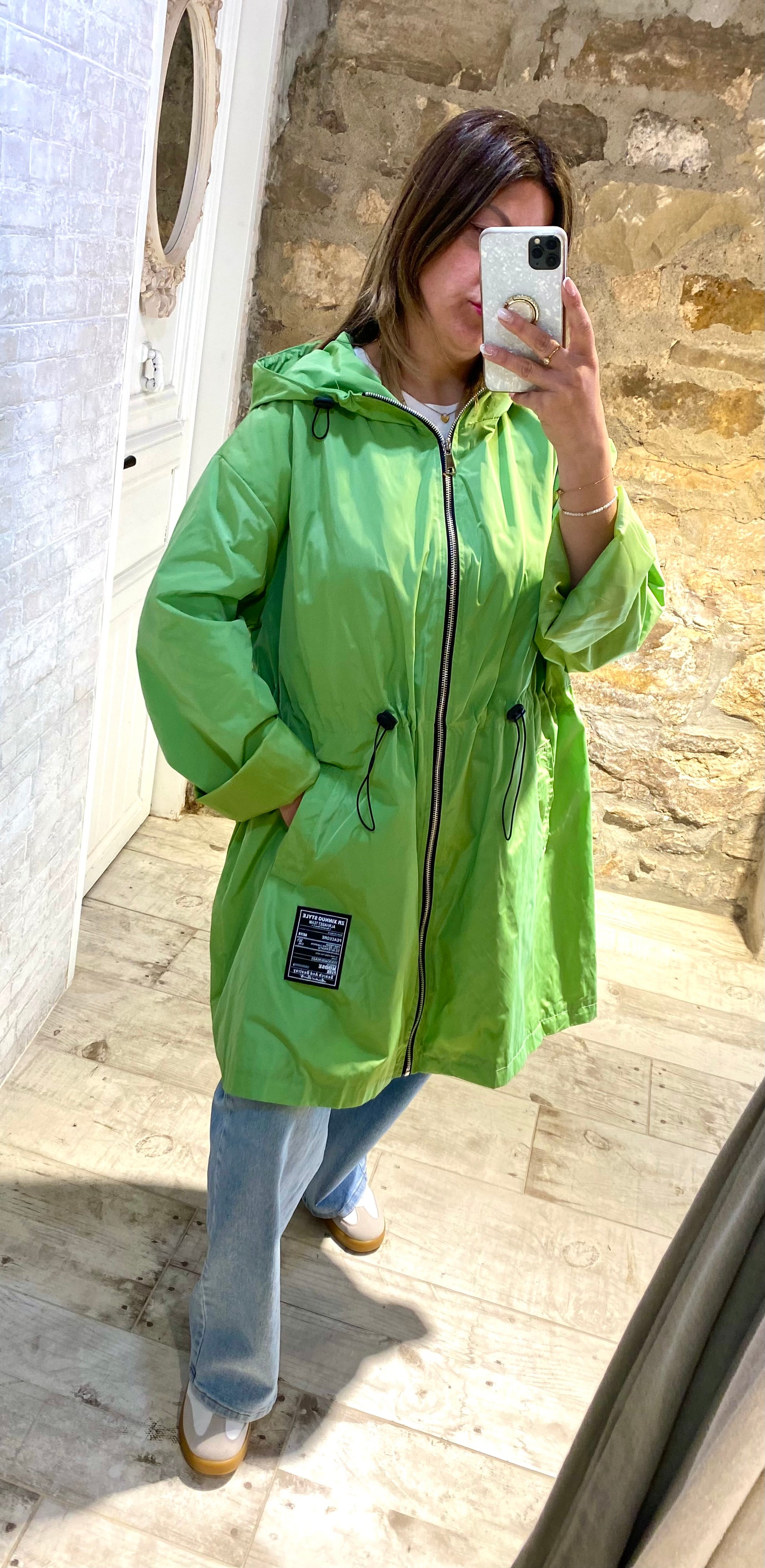 Chaqueta Impermeable Verde - Veronique