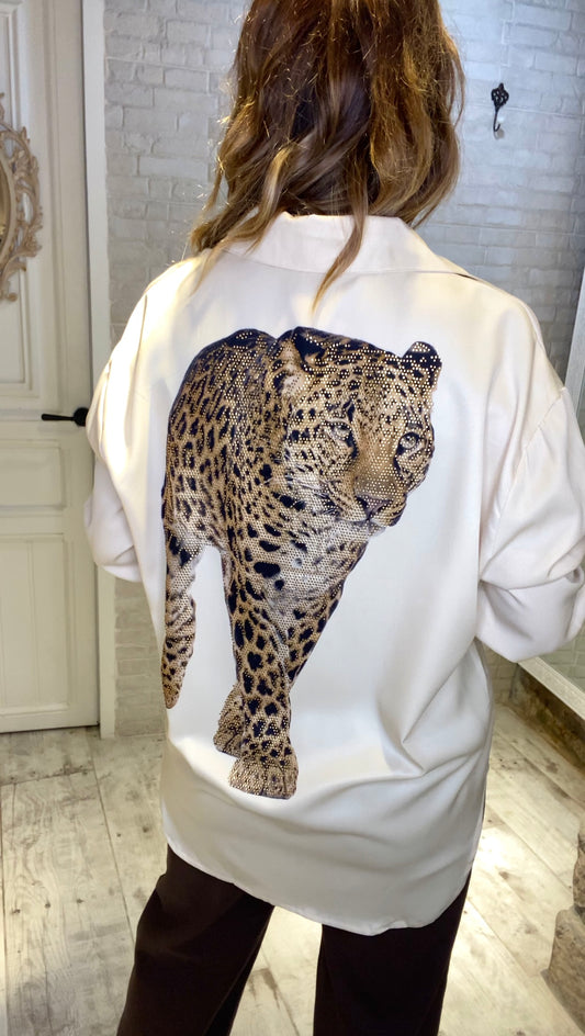 Camisa Beige Tigre - Veronique