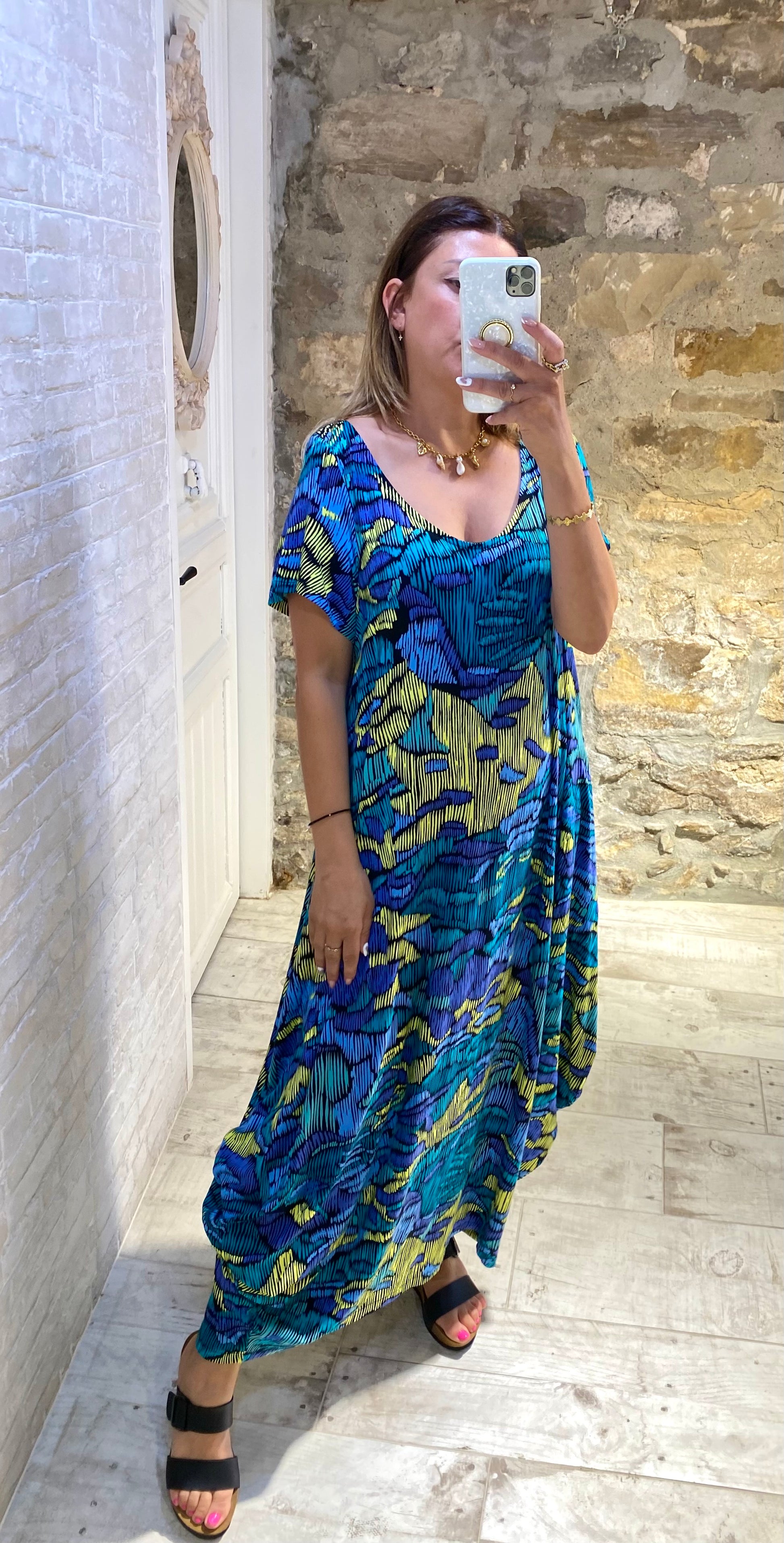 Vestido Largo Estampado - Veronique