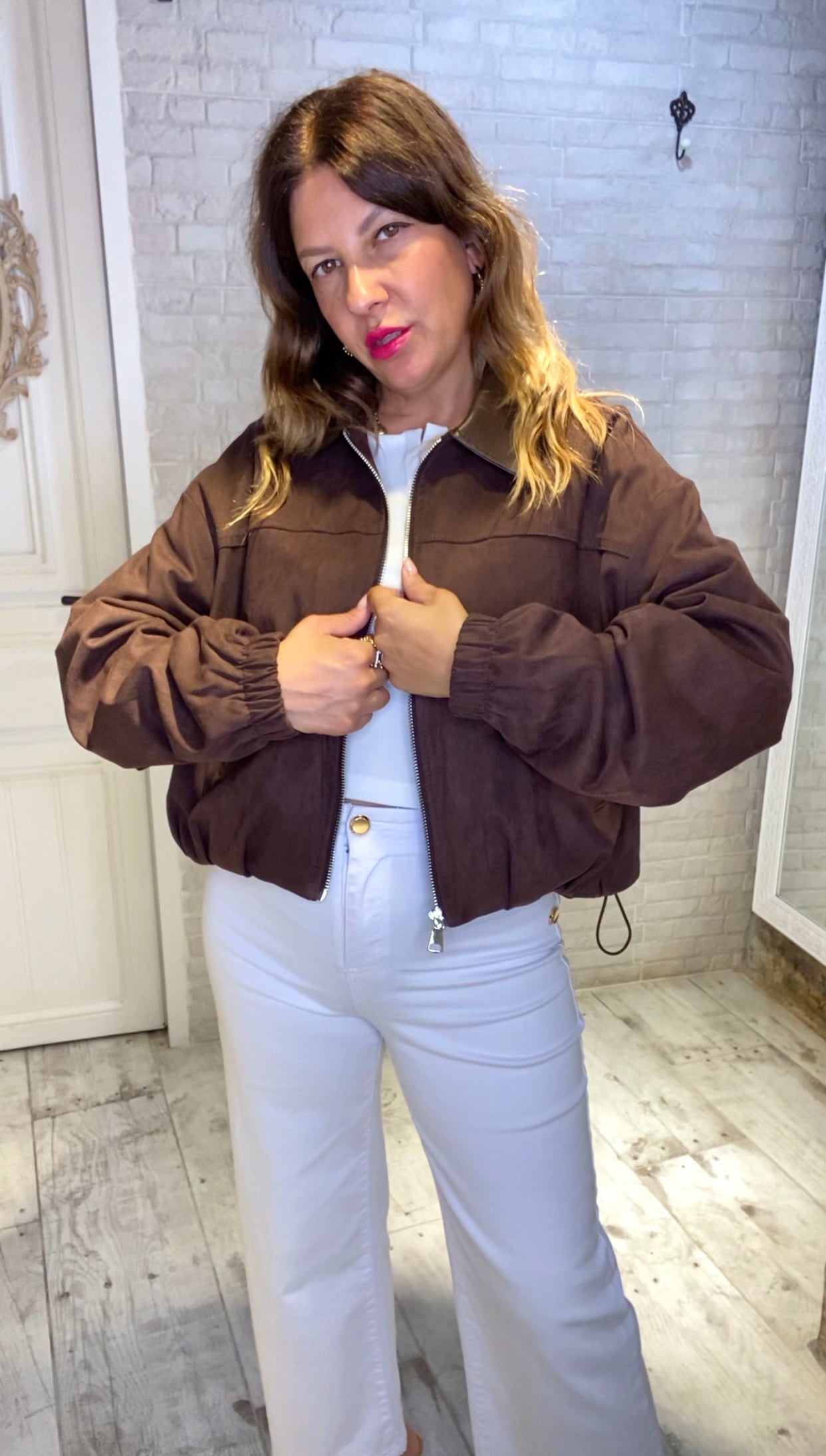 Chaqueta  Bomber Chocolate - Veronique