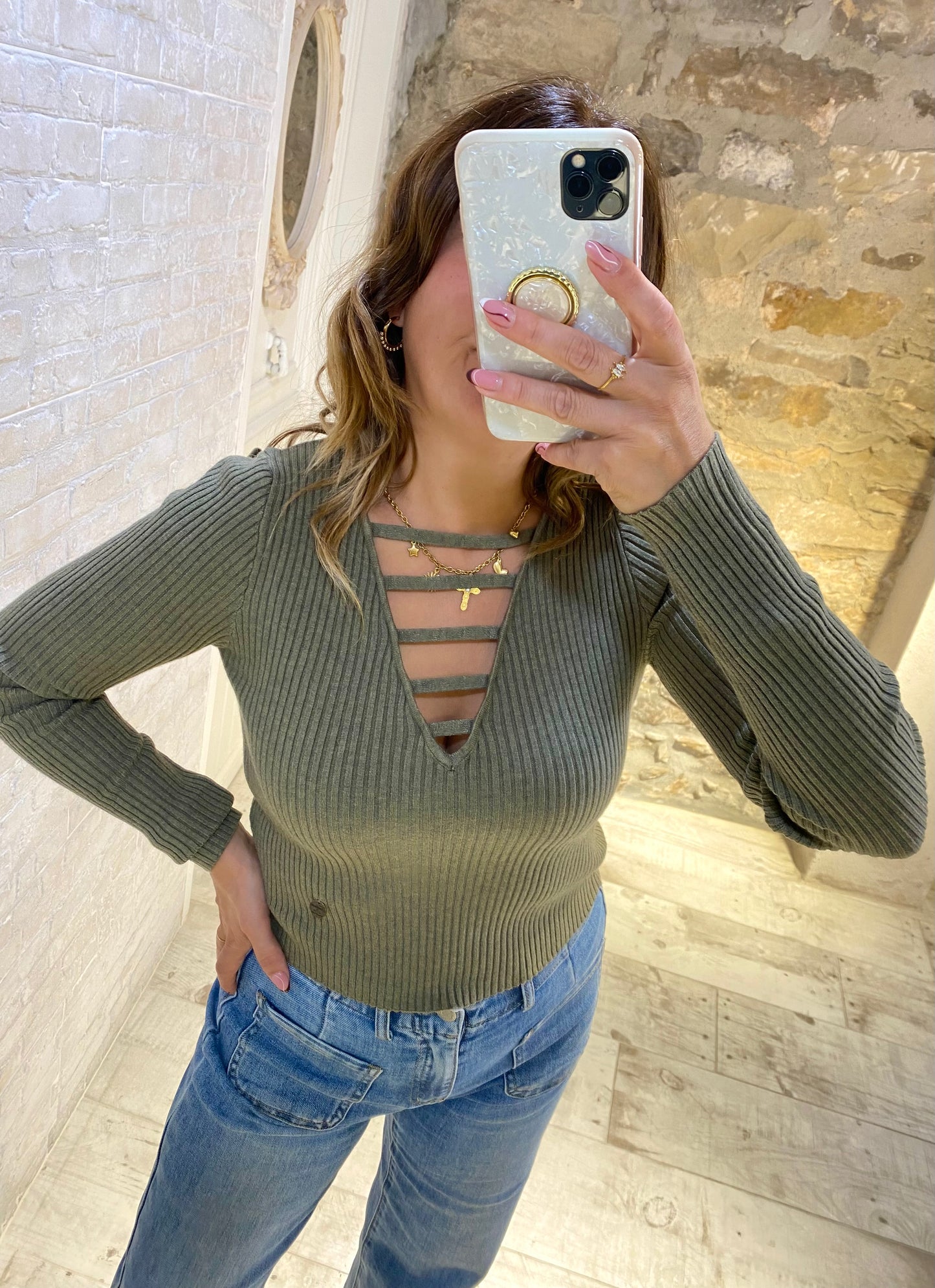 Jersey Verde Tiras Pecho - Veronique