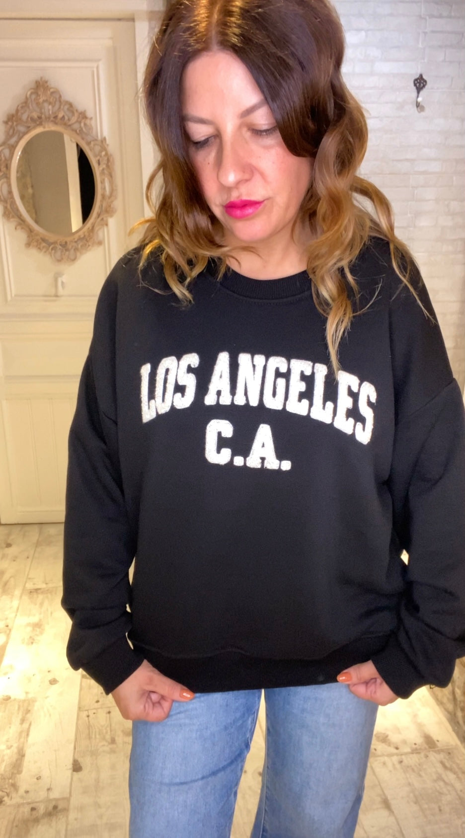 Sudadera Negra Los Angeles - Veronique