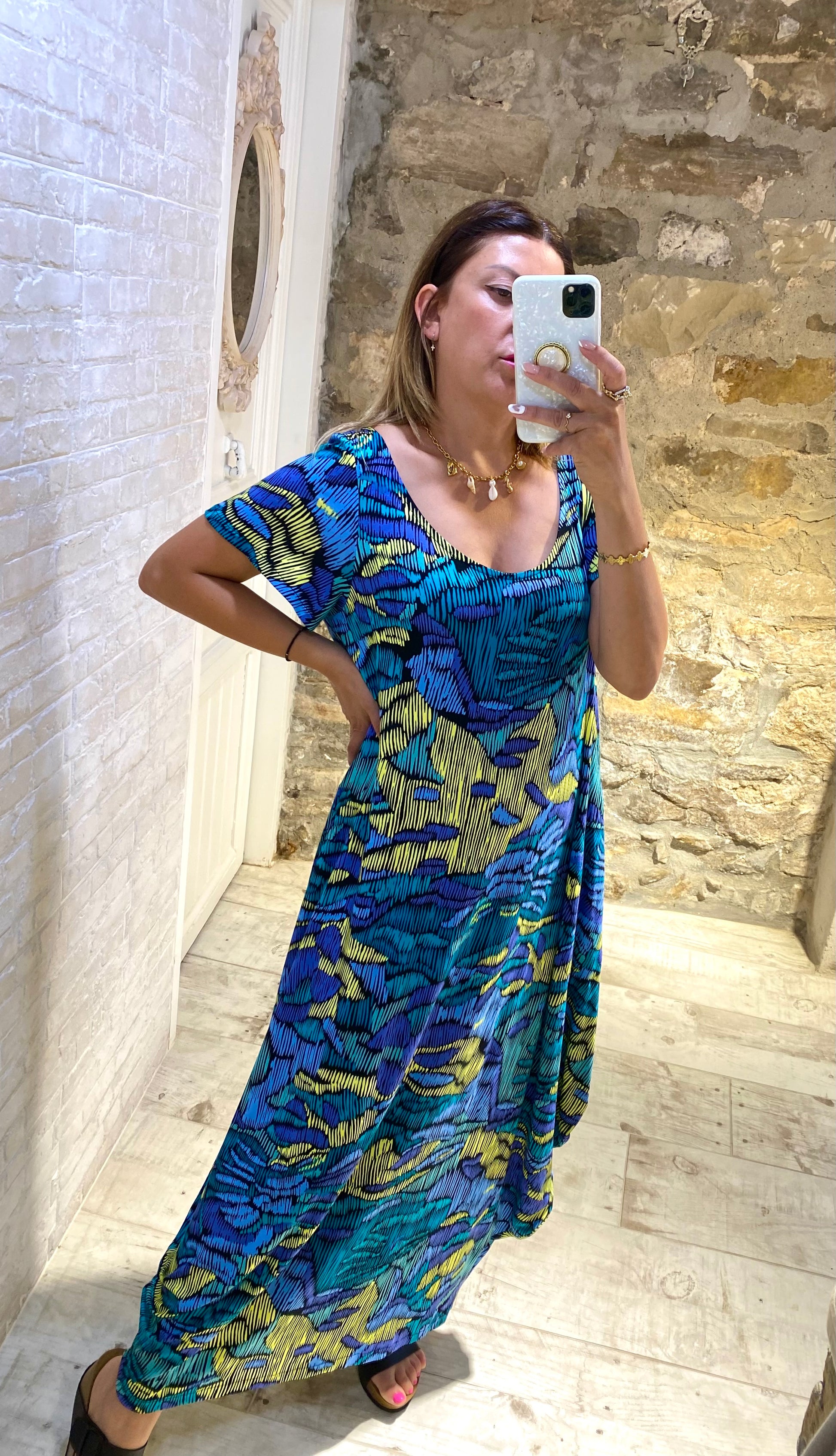 Vestido Largo Estampado - Veronique