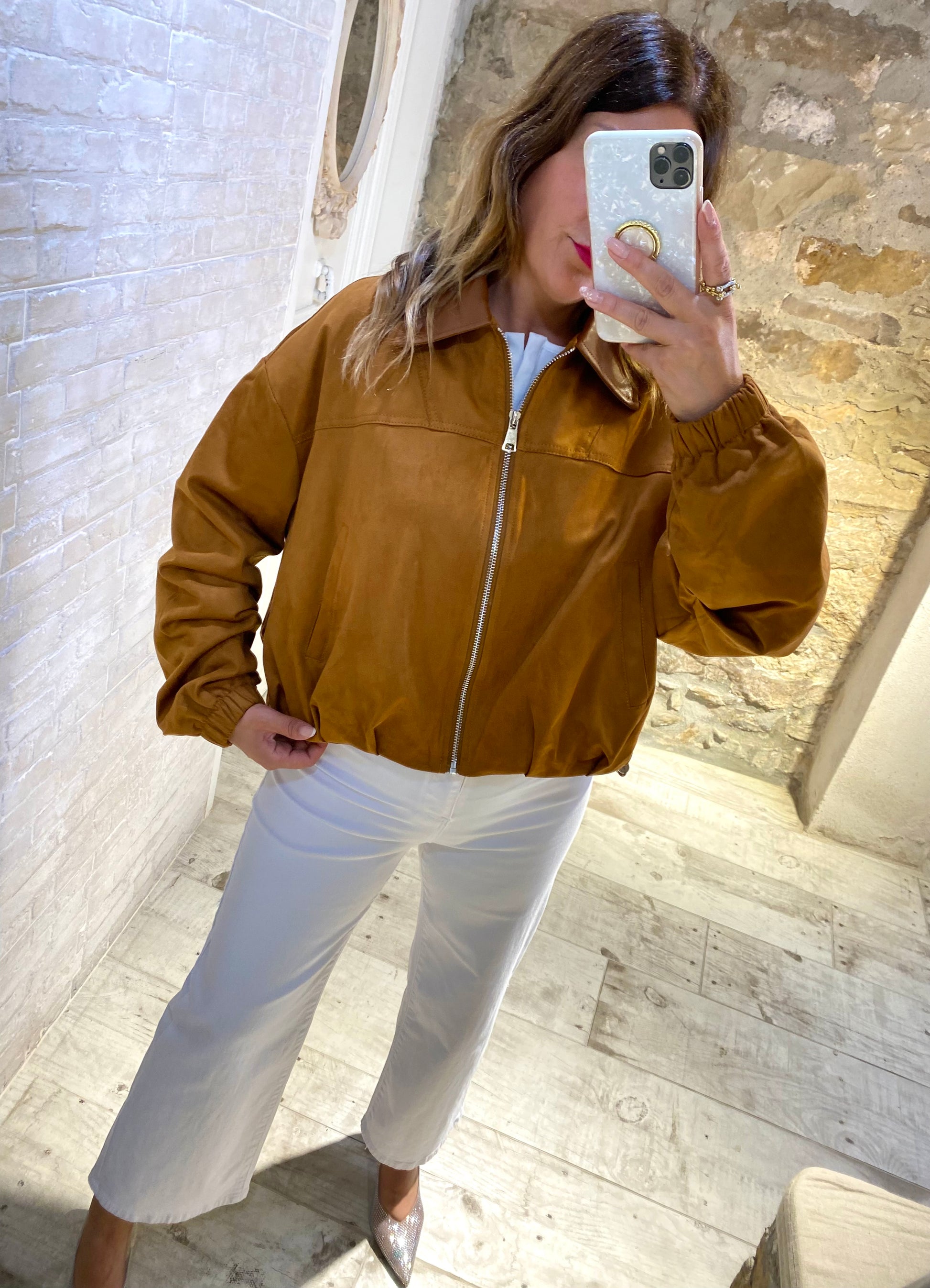 Chaqueta Bomber Camel - Veronique