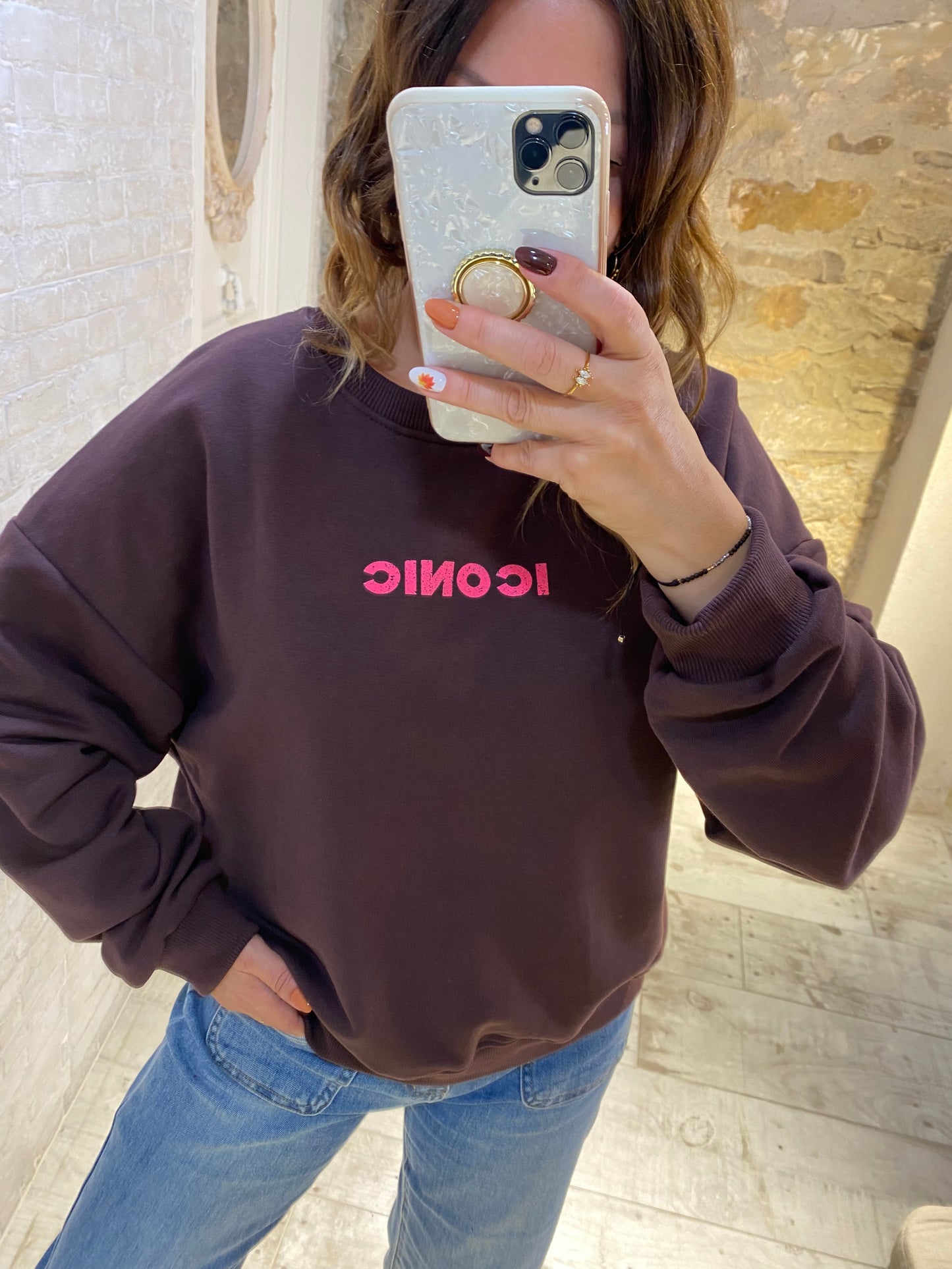 Sudadera Marrón Iconic - Veronique