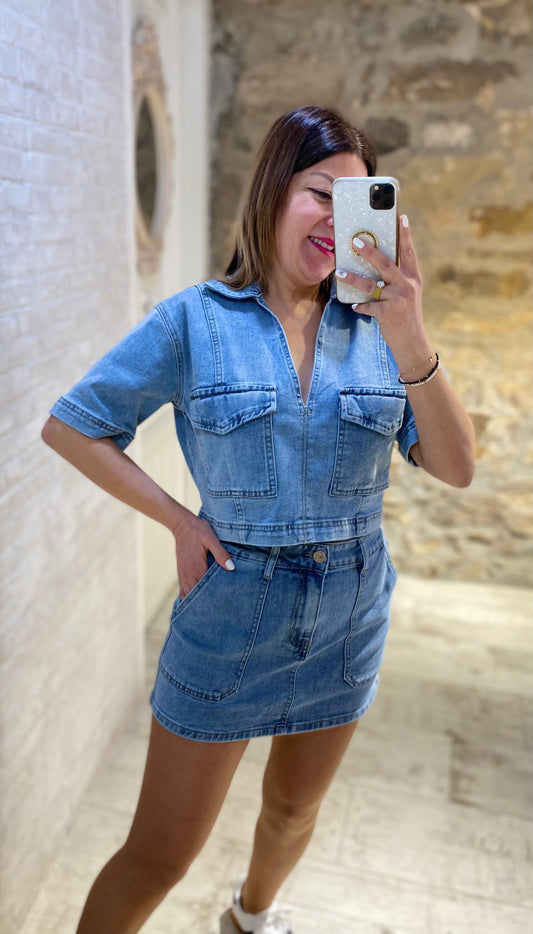 Mini Falda Denim - Veronique