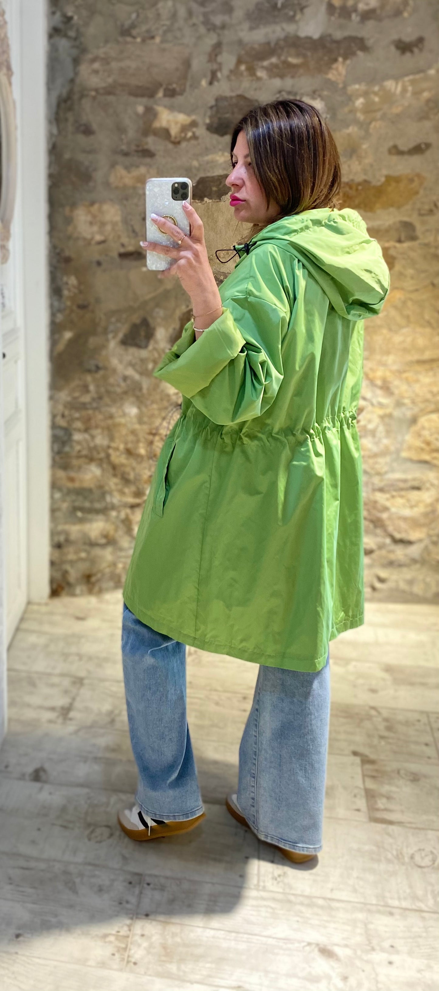 Chaqueta Impermeable Verde - Veronique