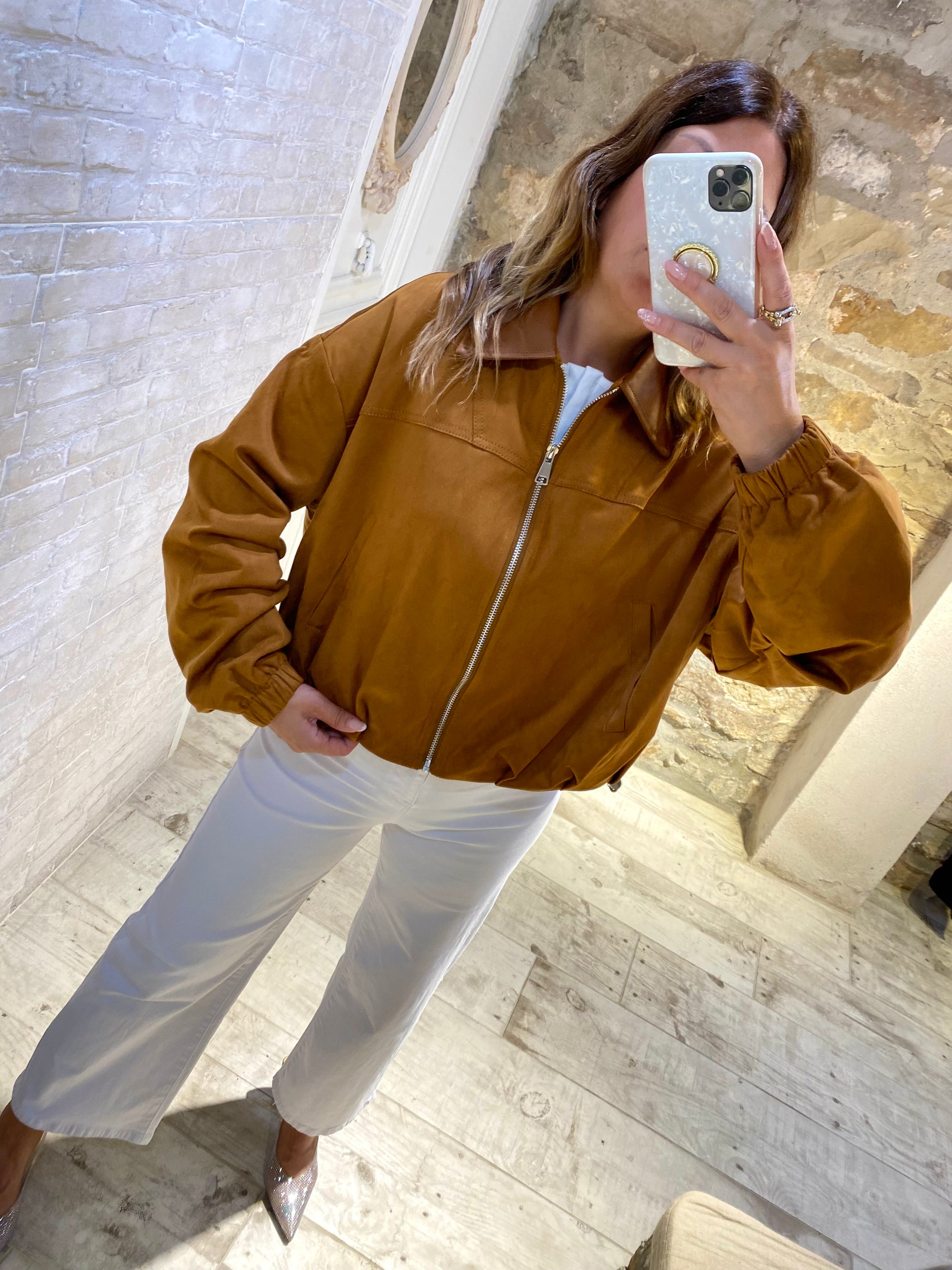 Chaqueta Bomber Camel - Veronique