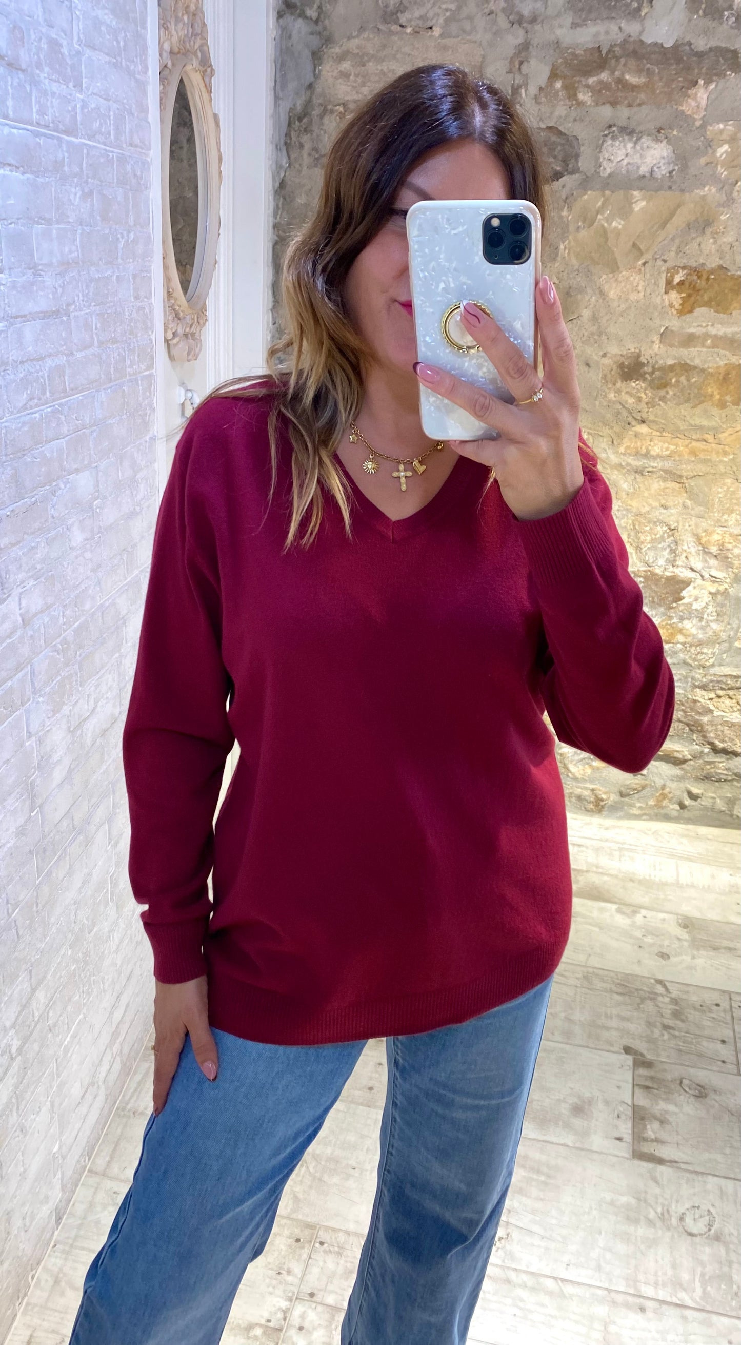 Jersey Vino Liso - Veronique