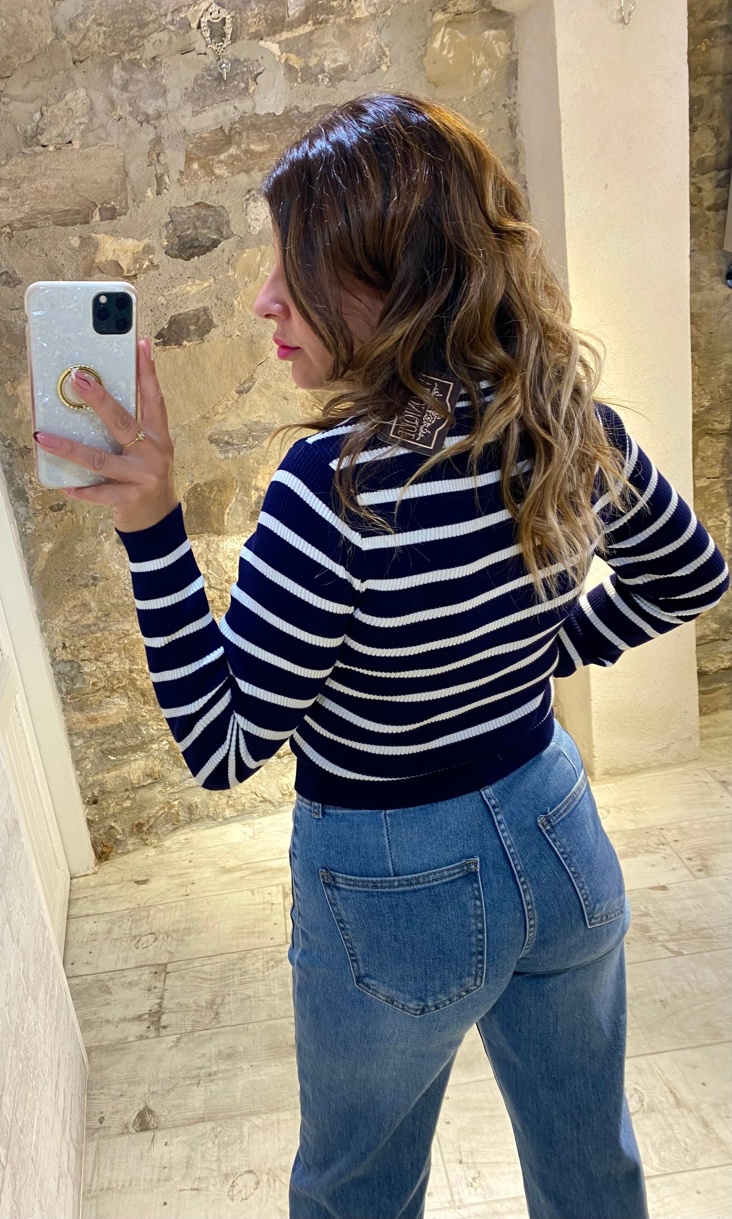 Jersey Polo Rayas Azul - Veronique