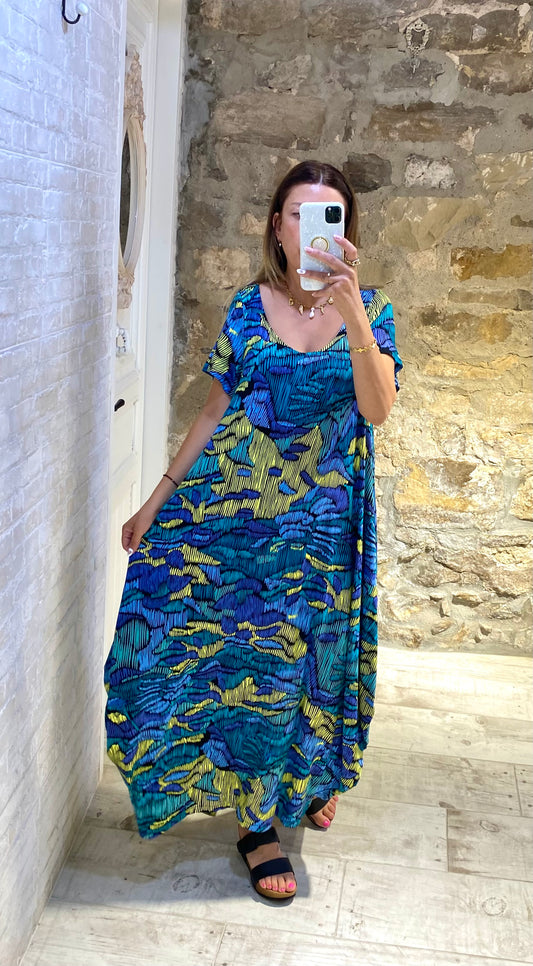 Vestido Largo Estampado - Veronique
