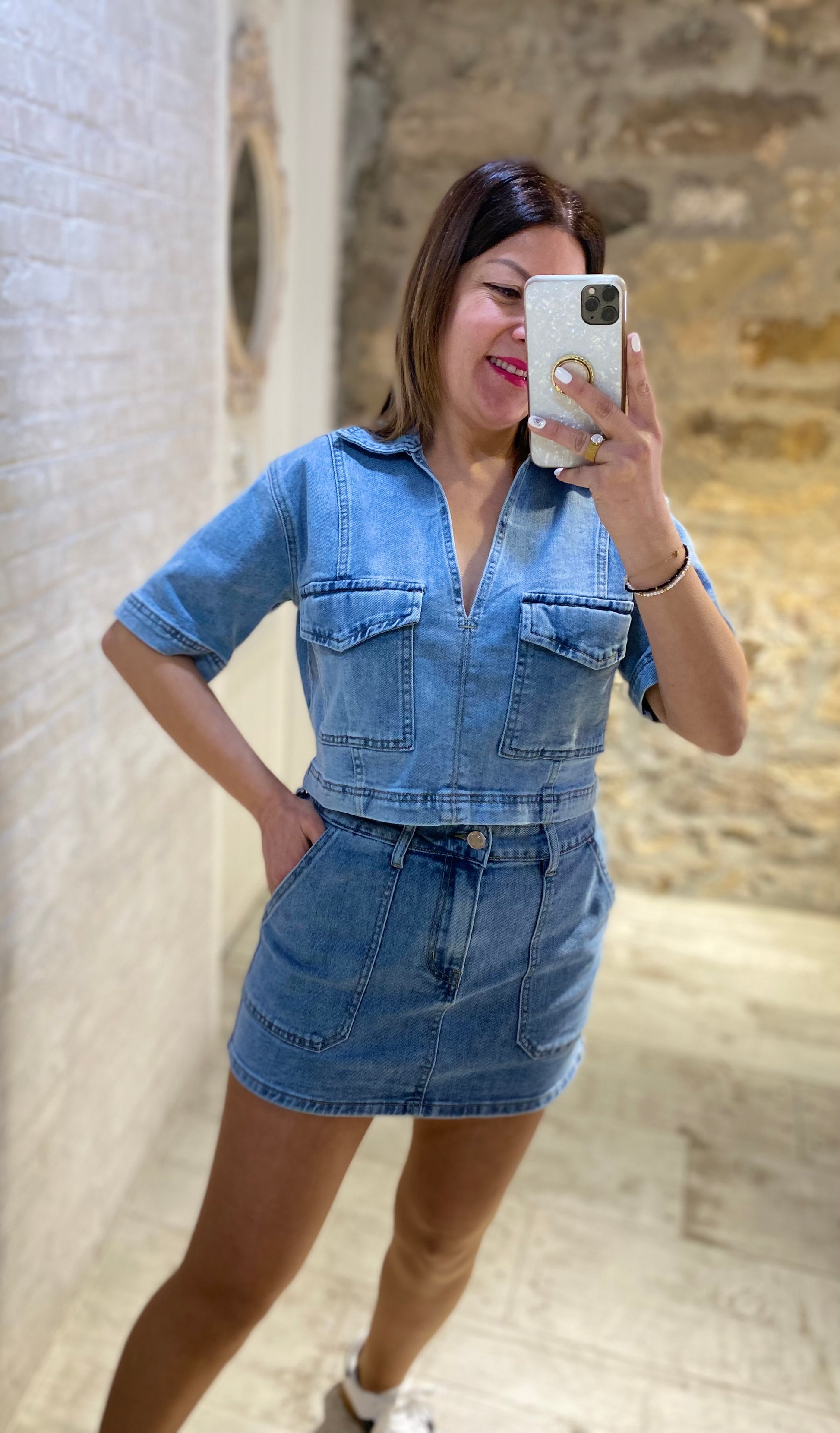 Mini Falda Denim - Veronique
