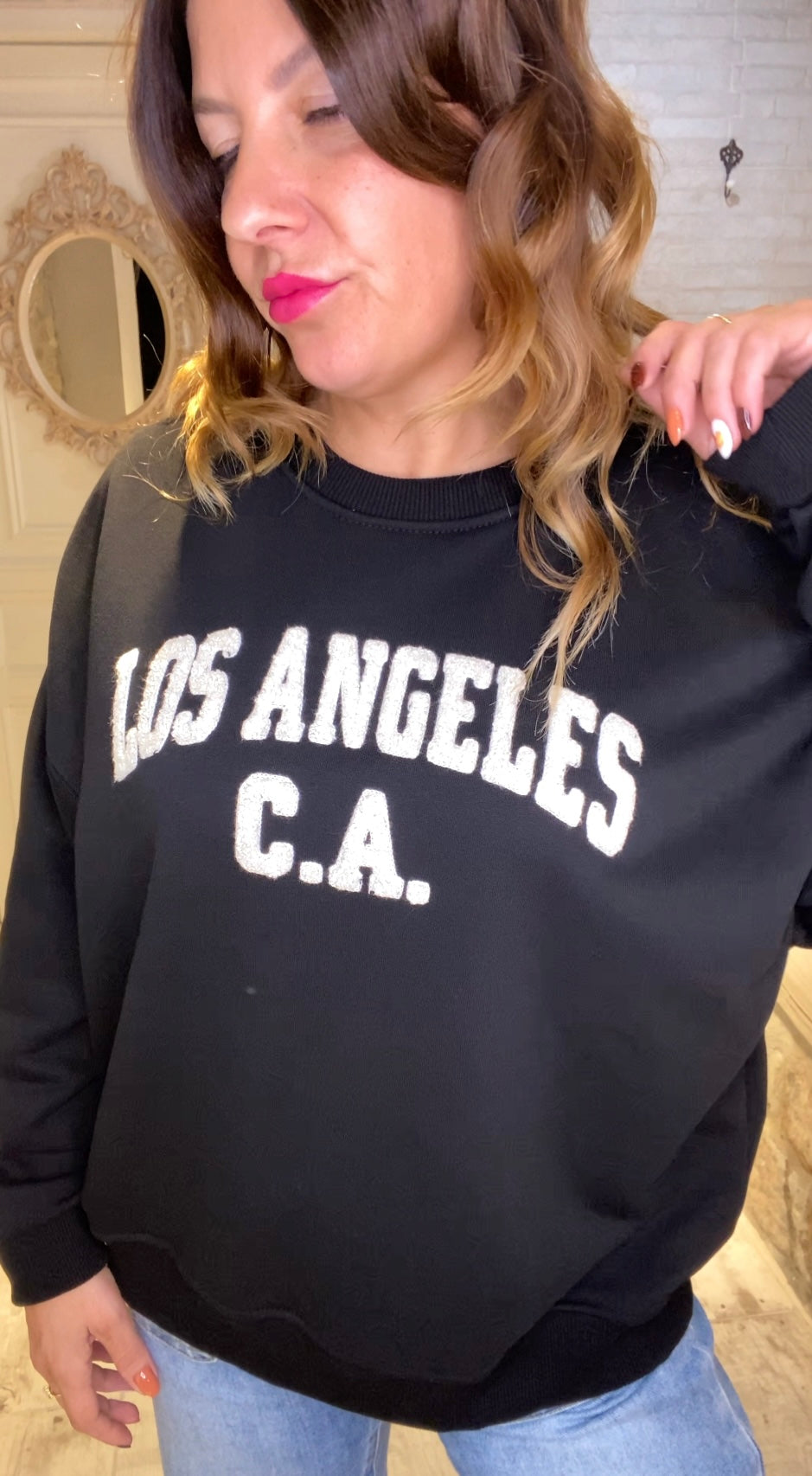 Sudadera Negra Los Angeles - Veronique