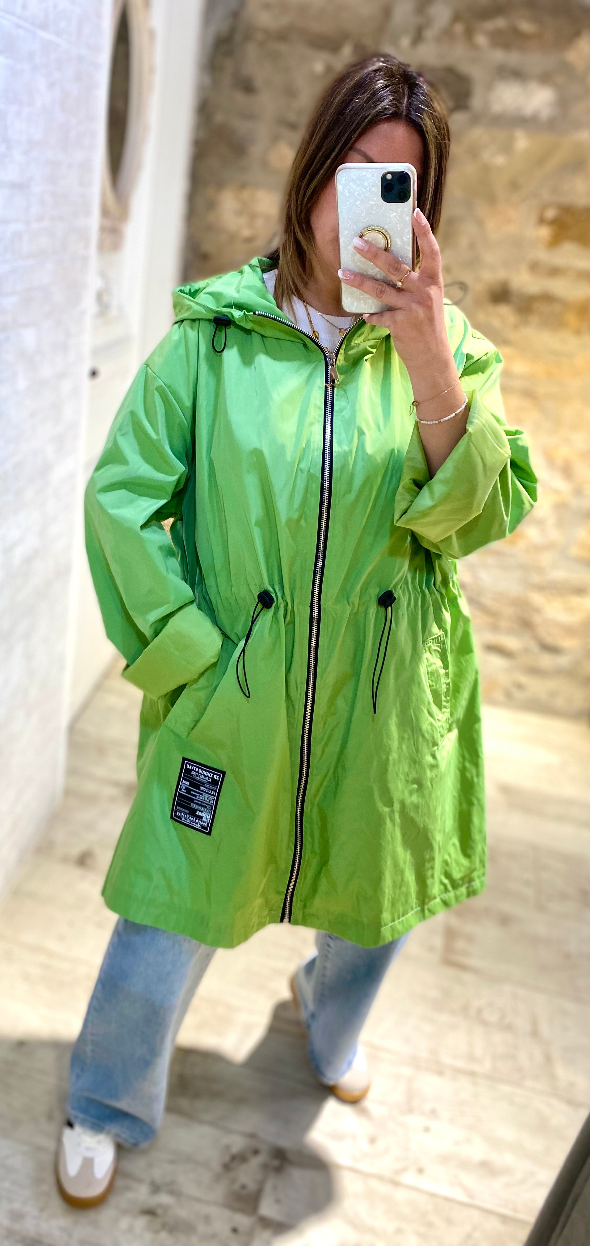 Chaqueta Impermeable Verde - Veronique