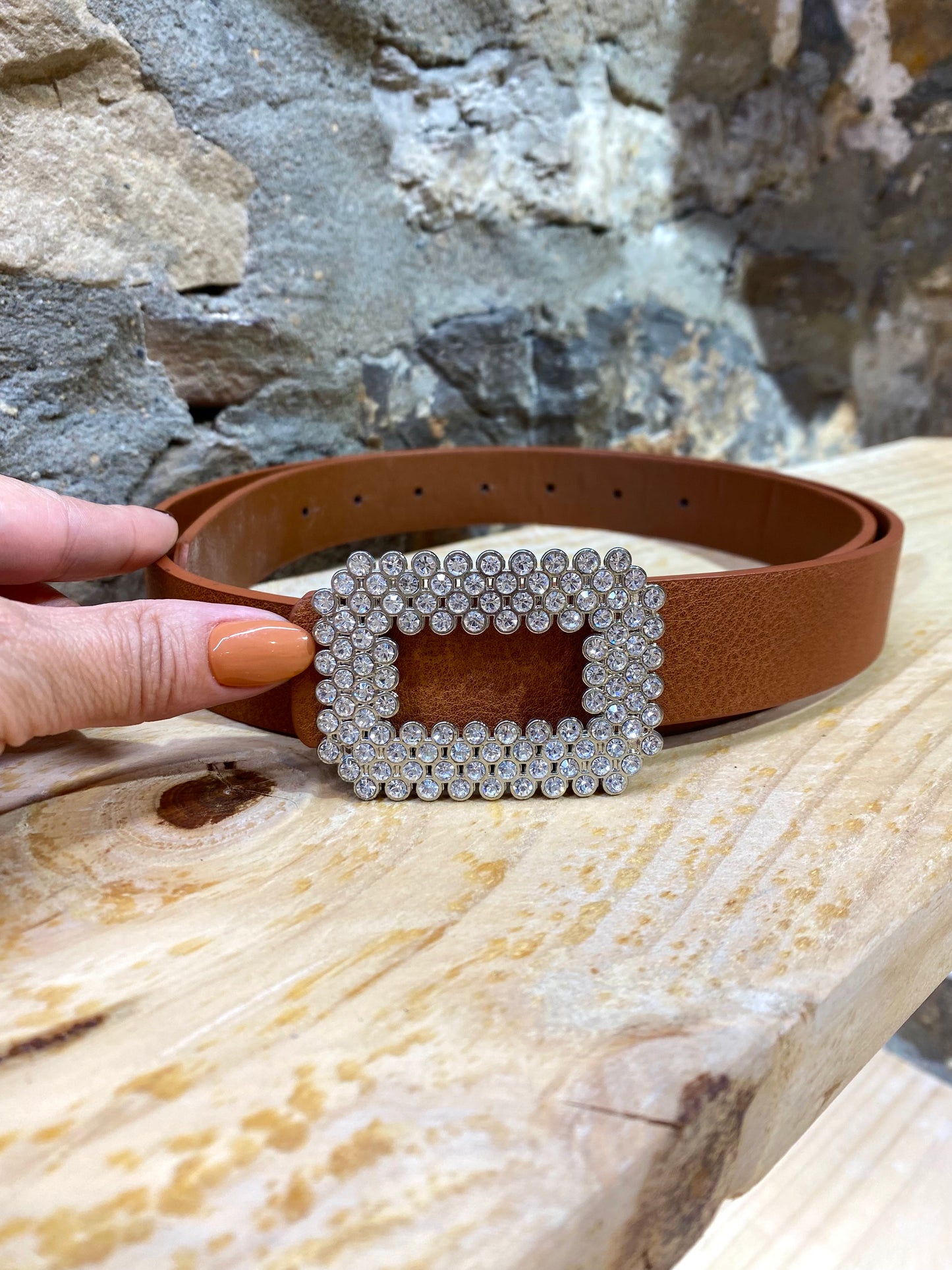 Cinturón Camel Hebilla pedrería - Veronique