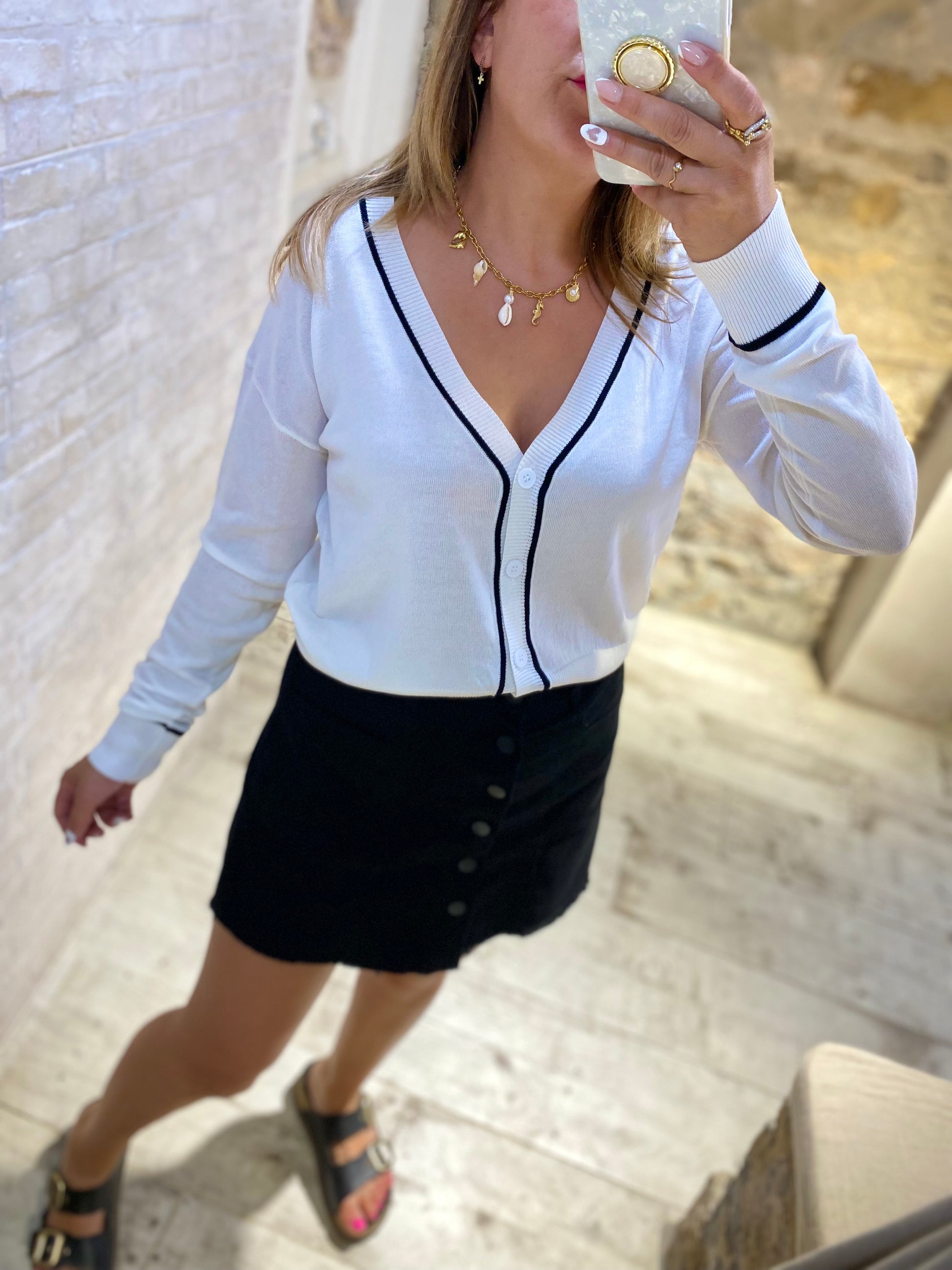 Chaquetita botones adornos negros - Veronique