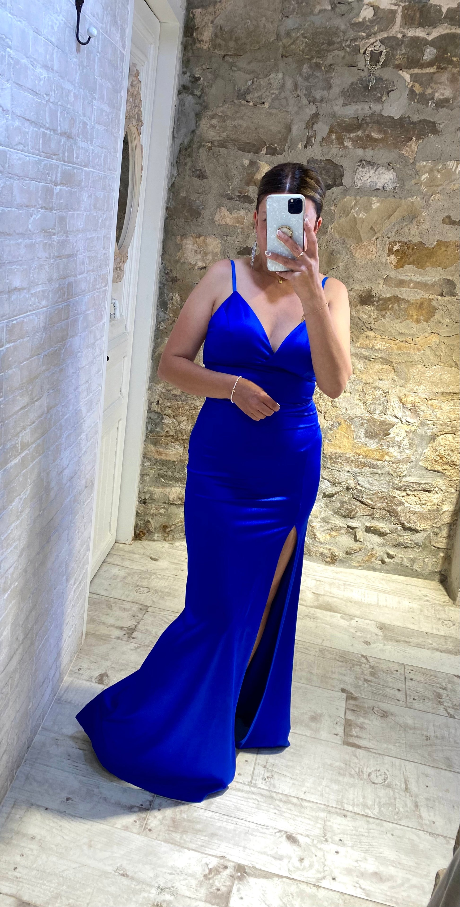 Vestido largo Elena (azul) - Veronique