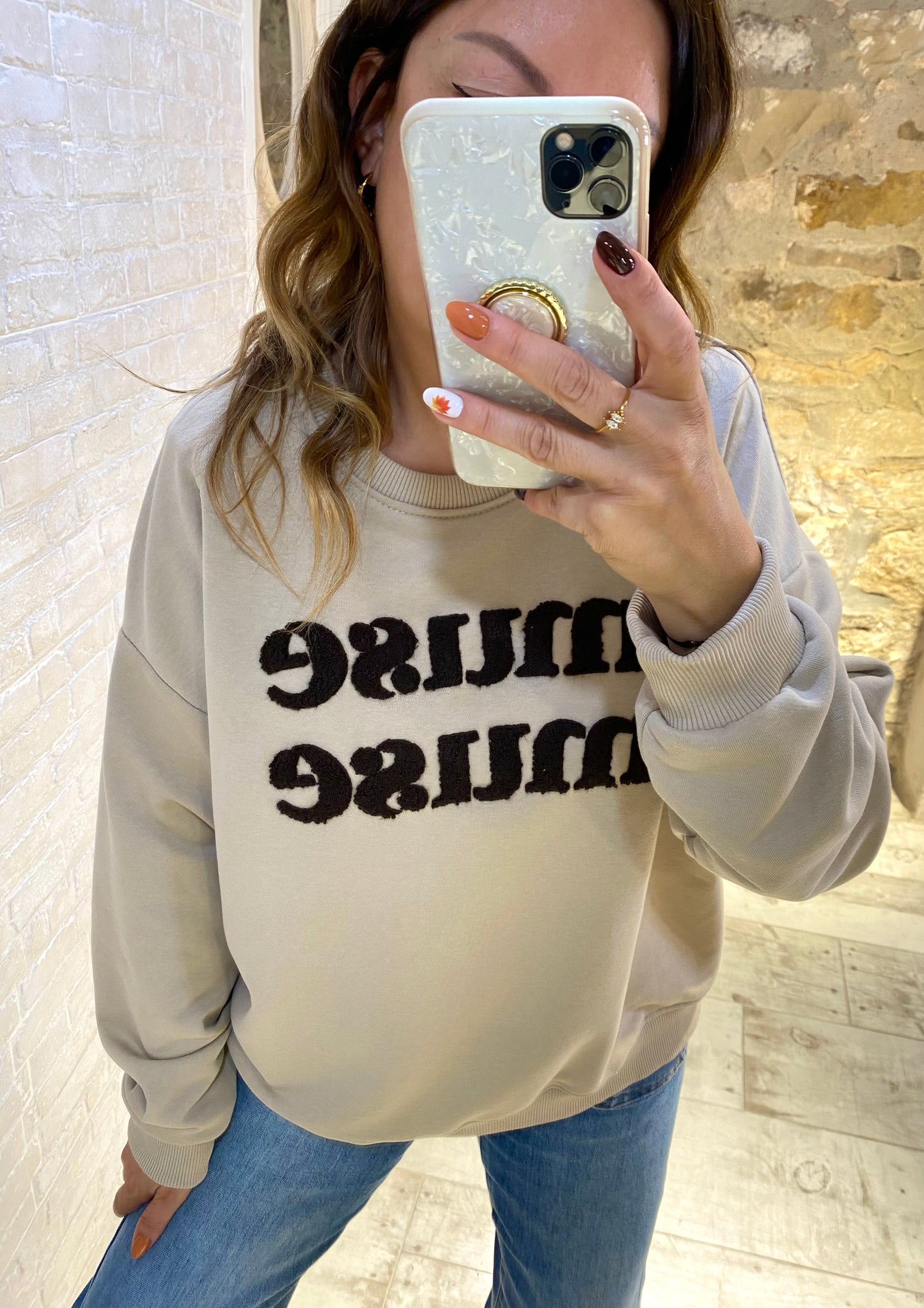 Sudadera Beige Muse - Veronique