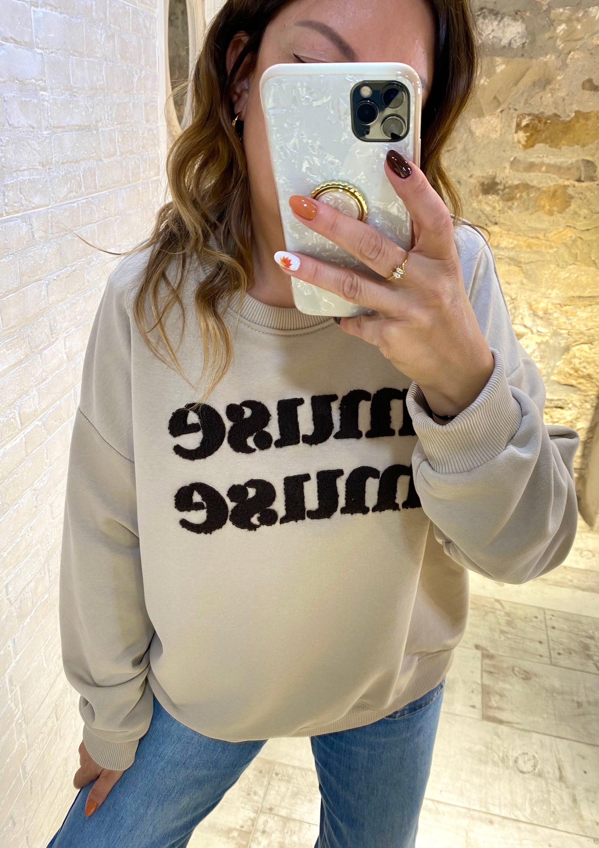 Sudadera Beige Muse - Veronique