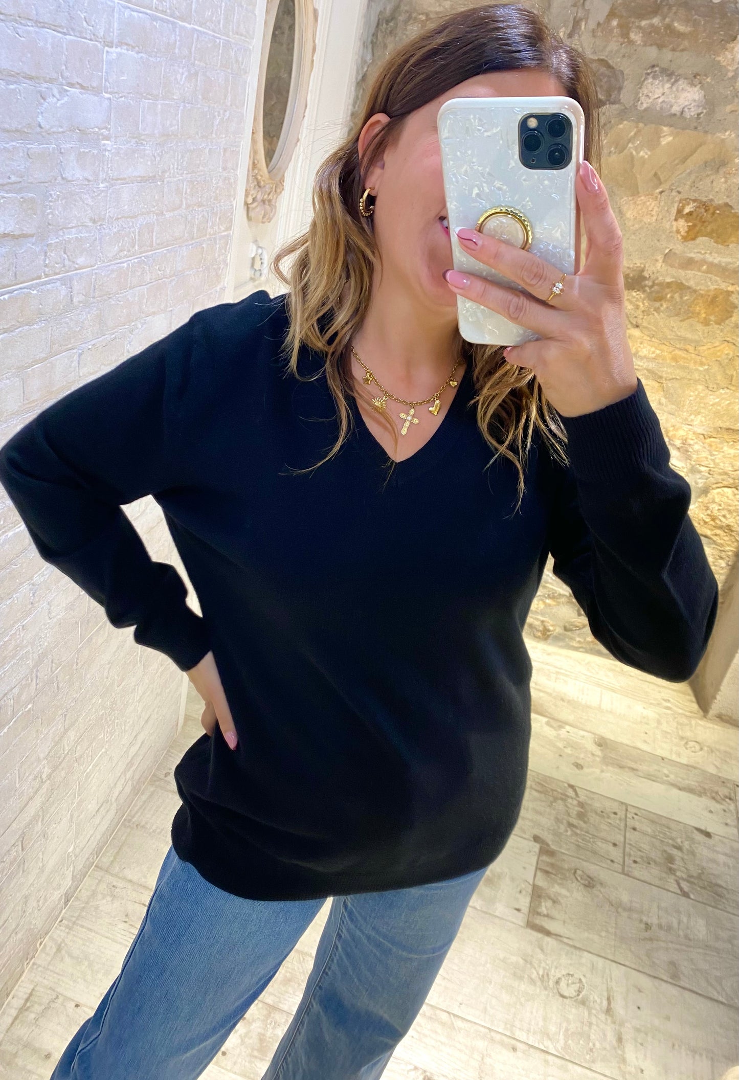 Jersey negro liso - Veronique