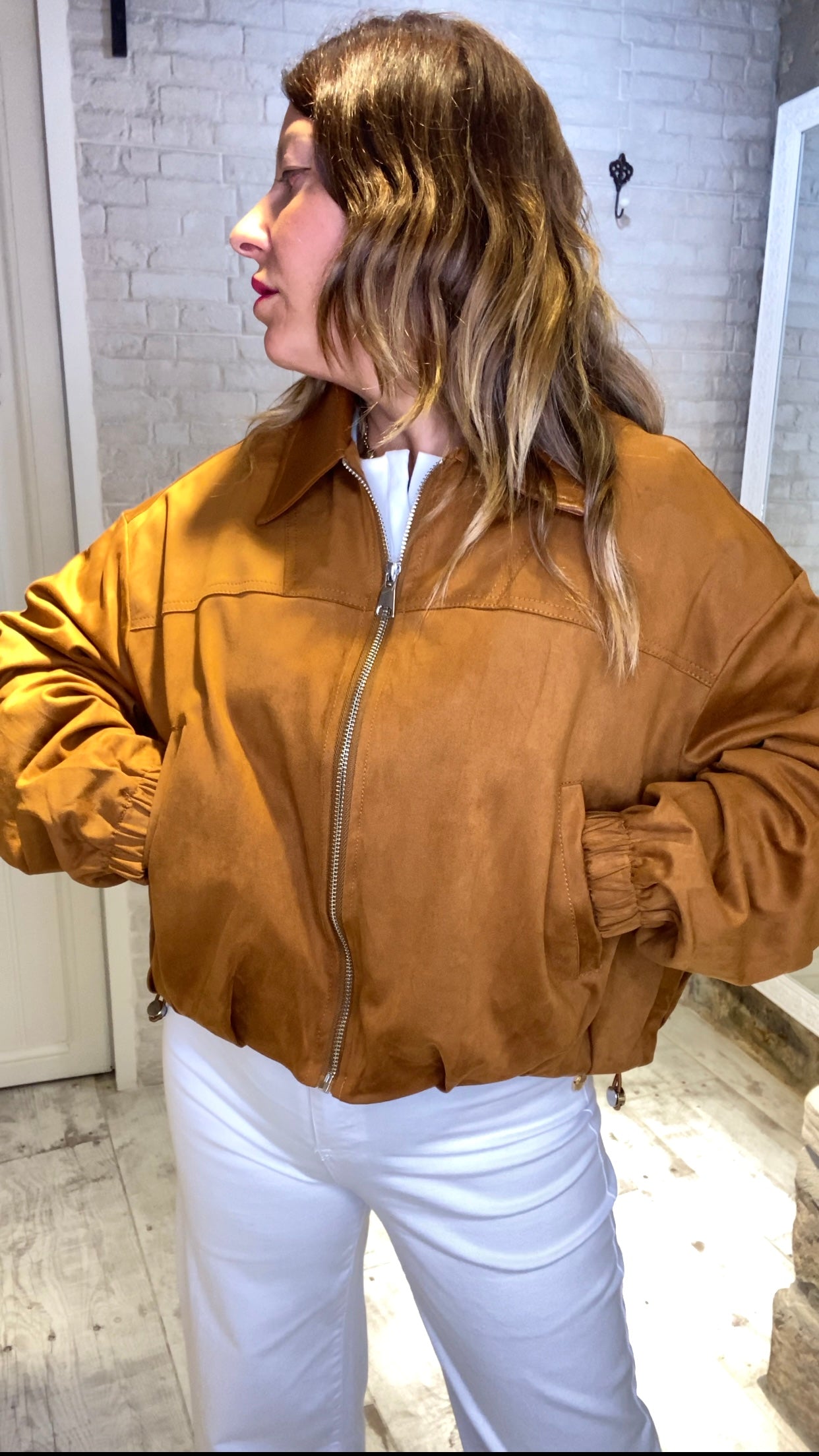 Chaqueta Bomber Camel - Veronique