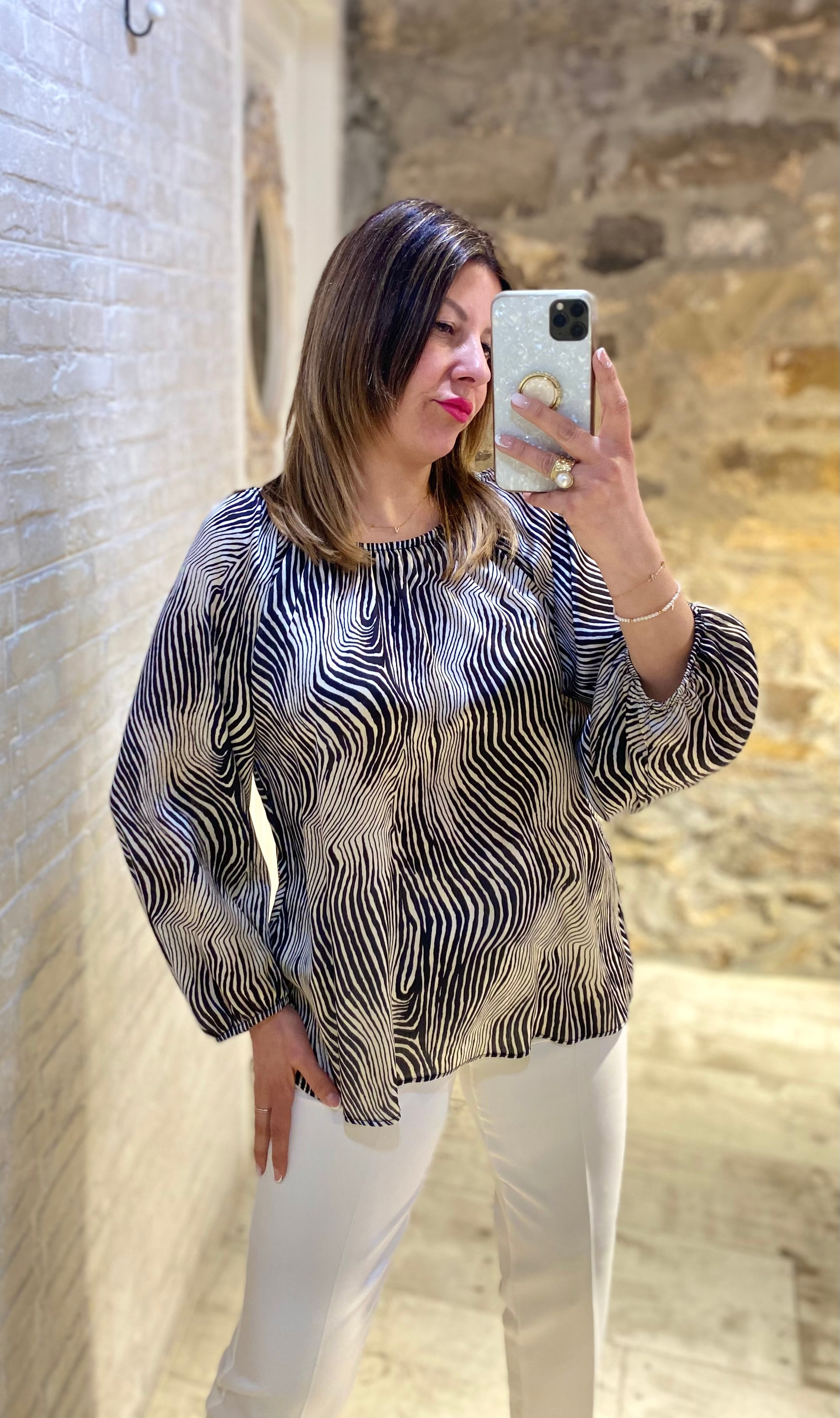 Camisa Cebra Negre / Blanc - Veronique