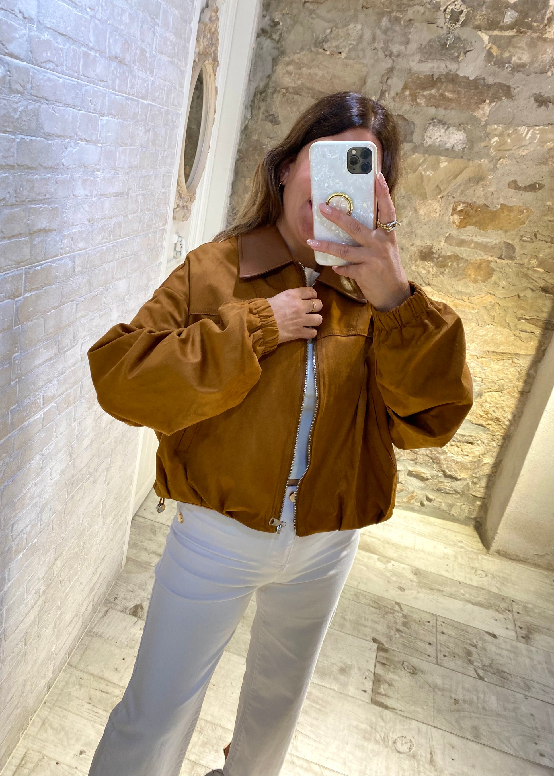 Chaqueta Bomber Camel - Veronique