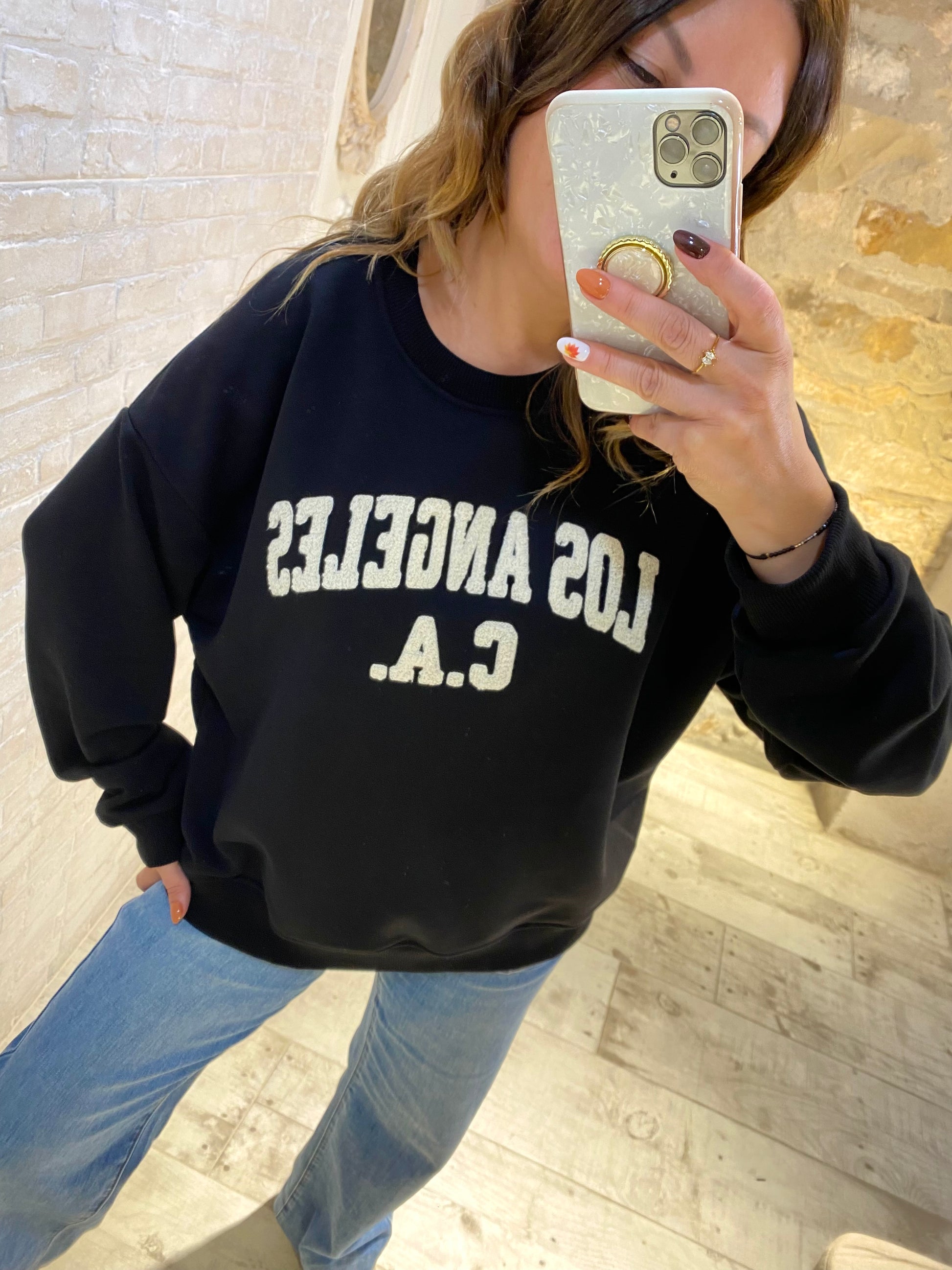 Sudadera Negra Los Angeles - Veronique