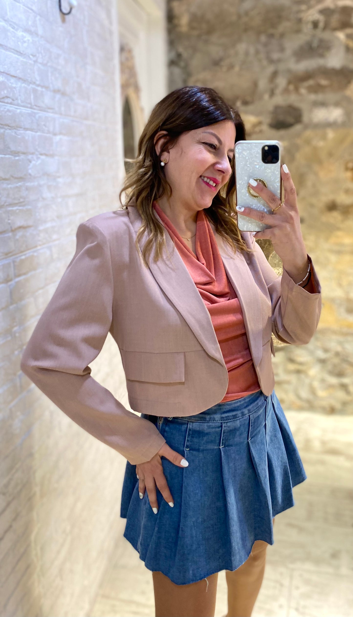 Blazer Rosa en Cintura - Veronique