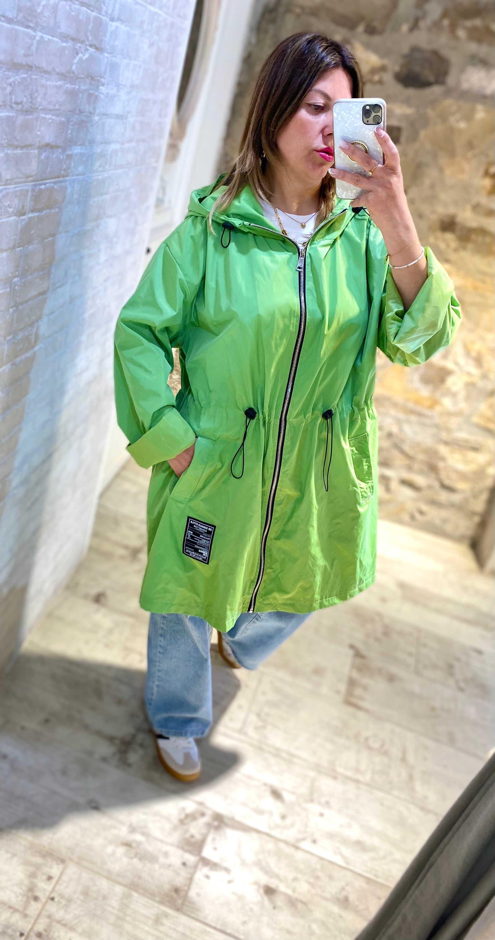 Chaqueta Impermeable Verde - Veronique