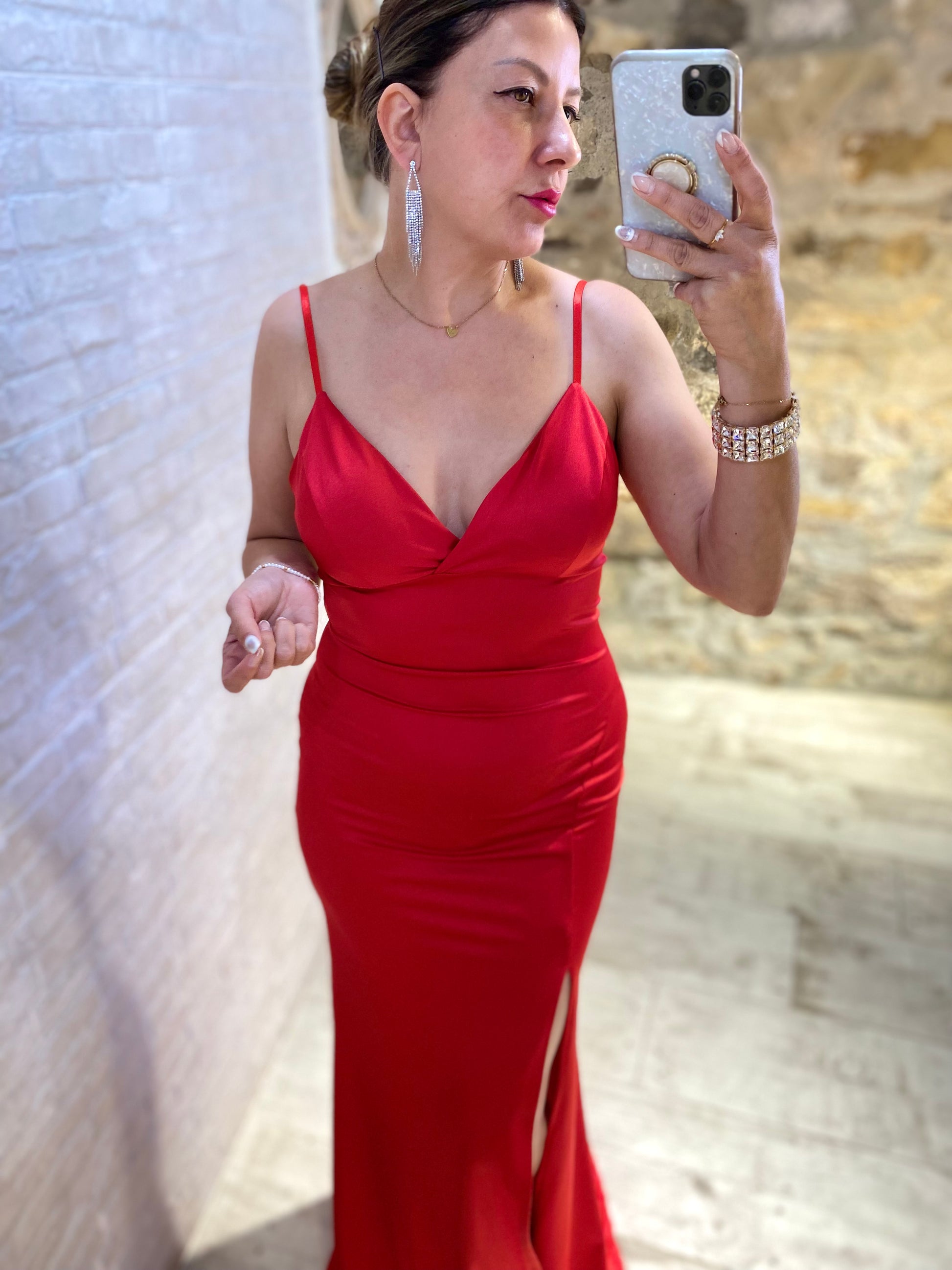 Vestido largo Elena (Rojo) - Veronique