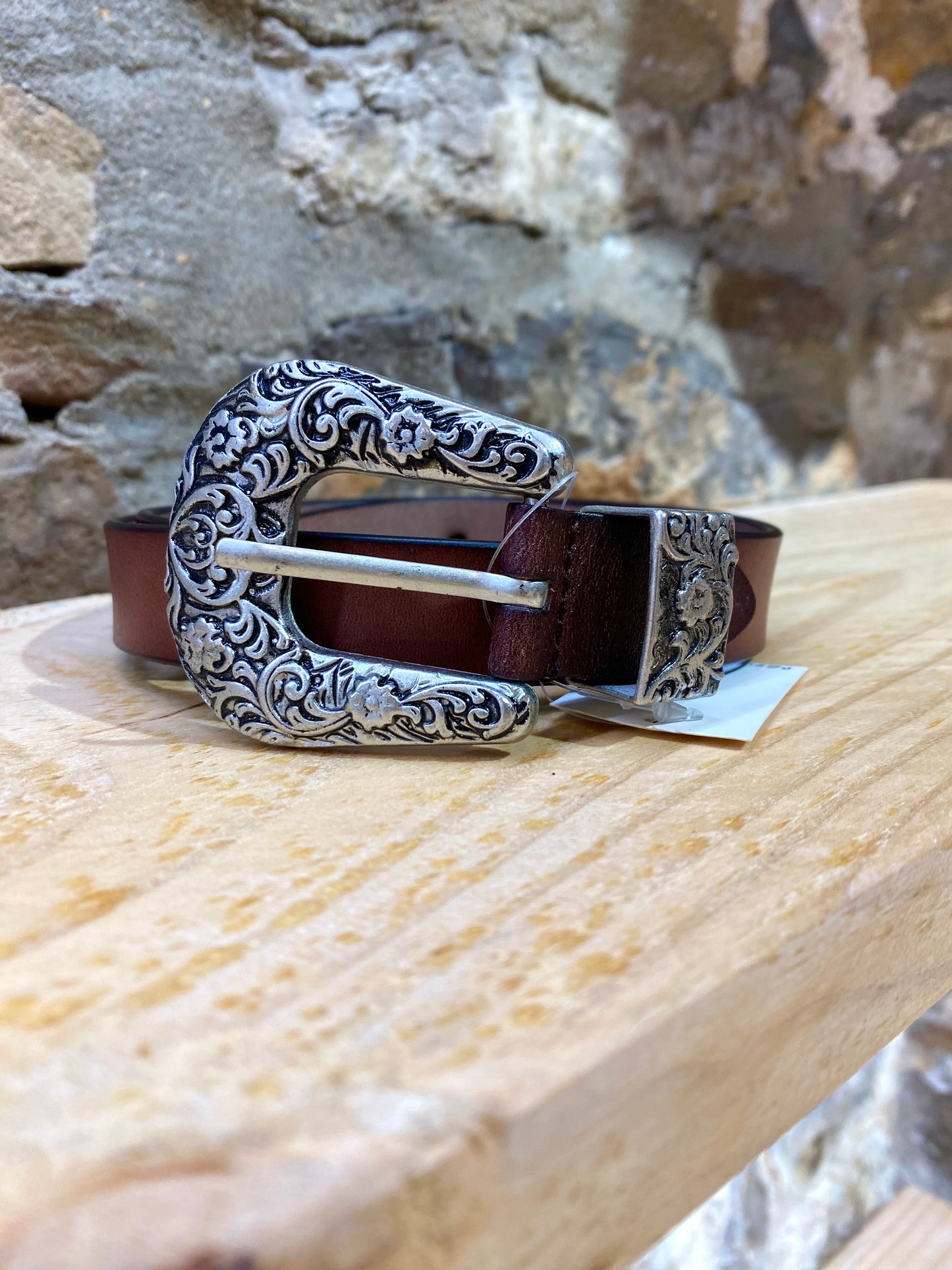 Cinturón Chocolate Hebilla Roco - Veronique