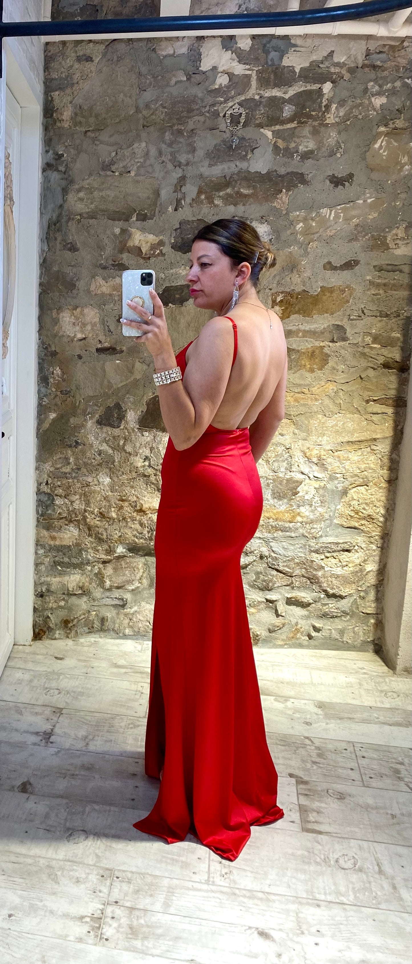 Vestido largo Elena (Rojo) - Veronique