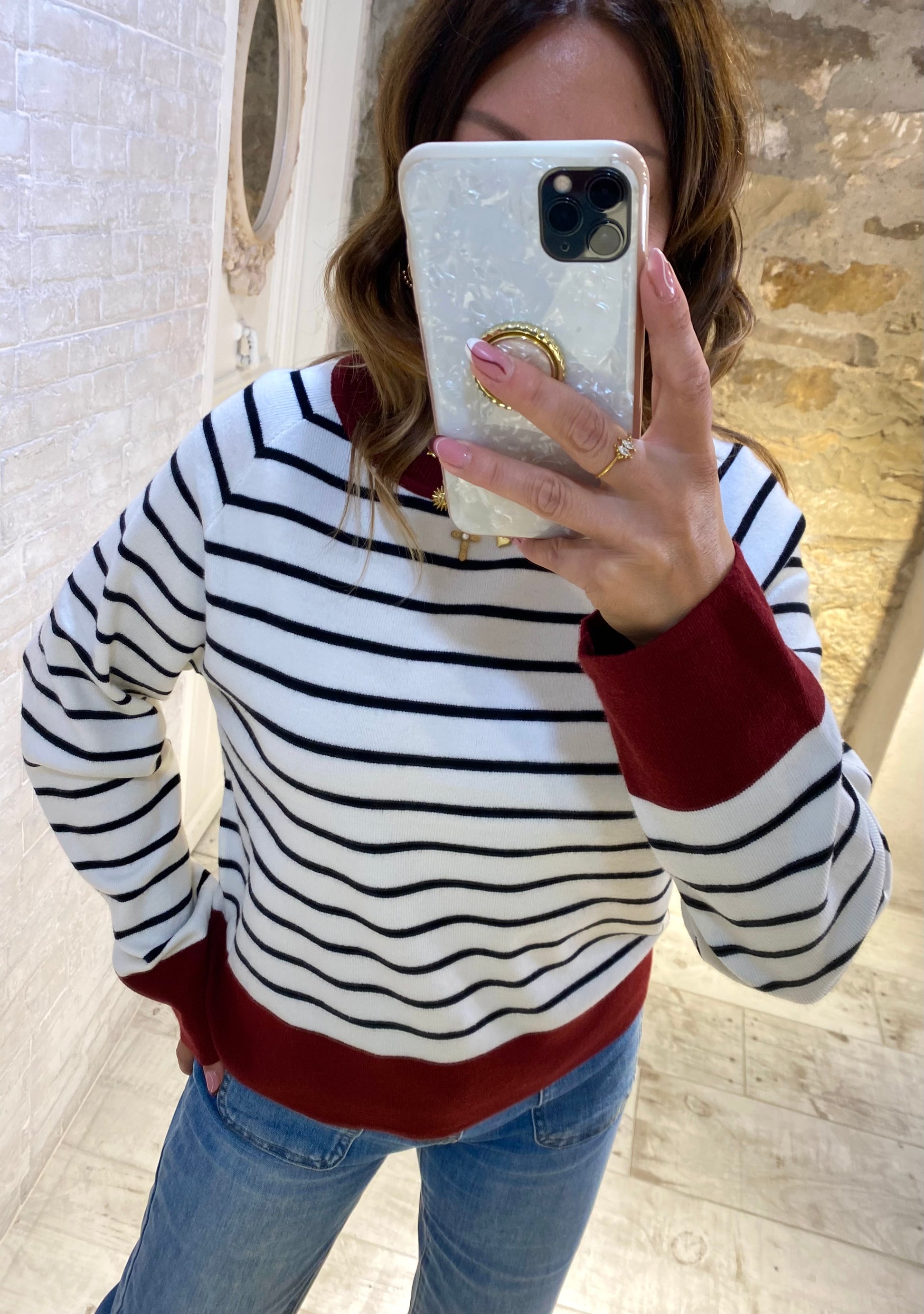 Jersey Rayas Blanco - Veronique