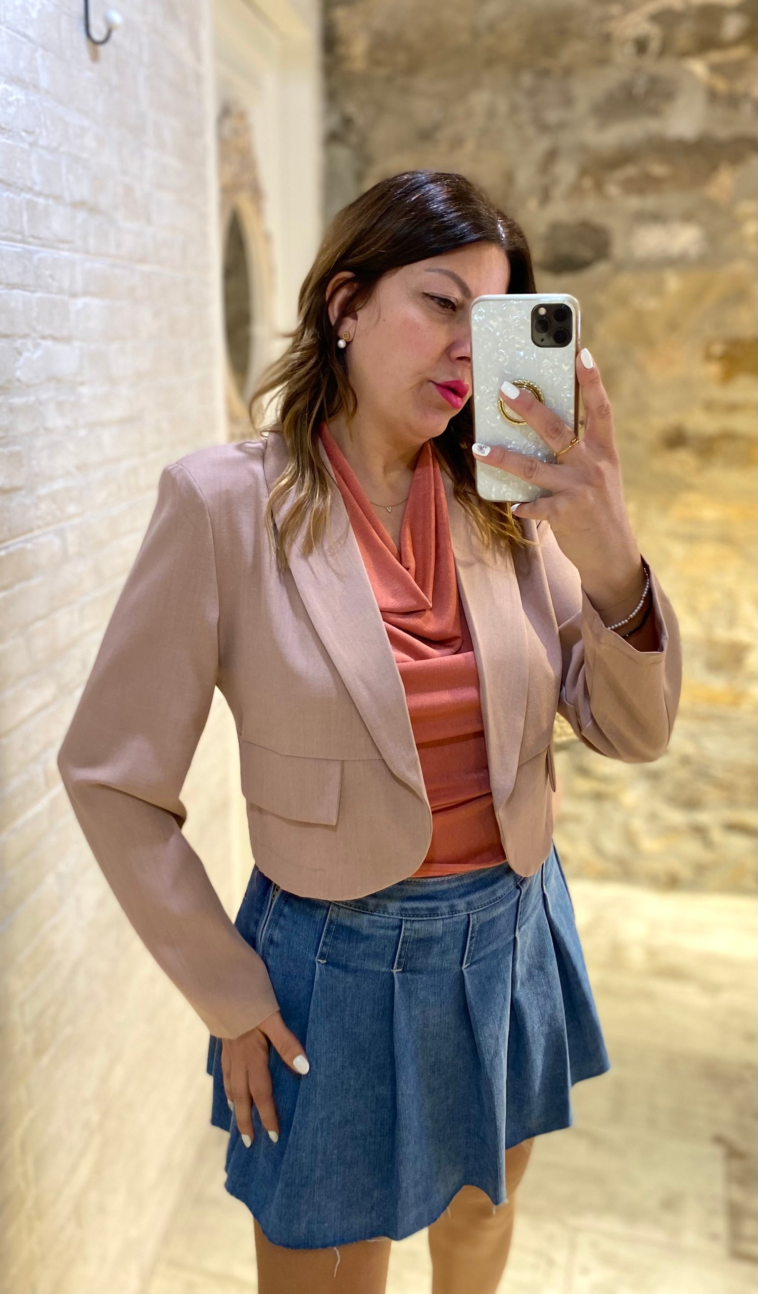 Blazer Rosa en Cintura - Veronique