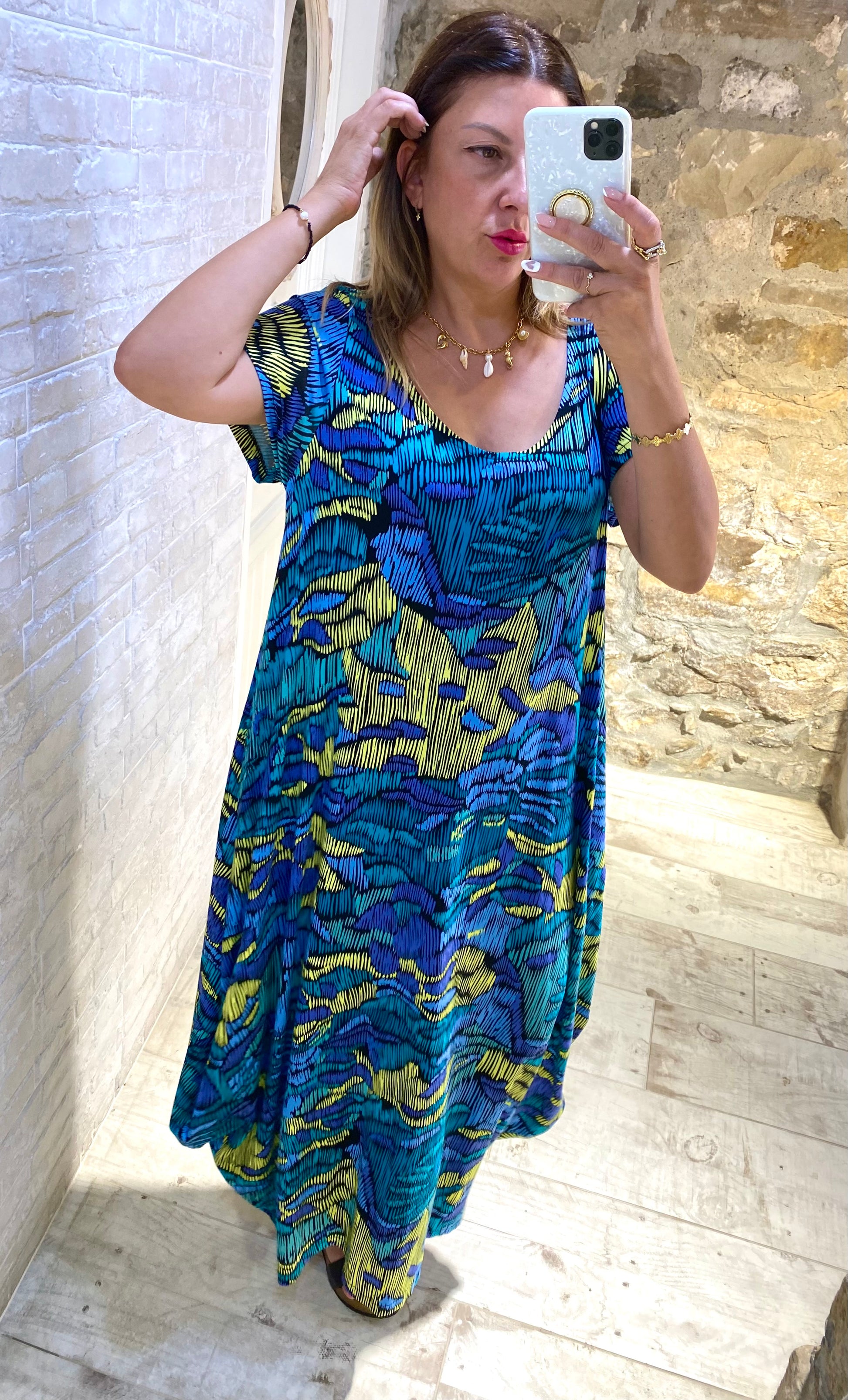 Vestido Largo Estampado - Veronique