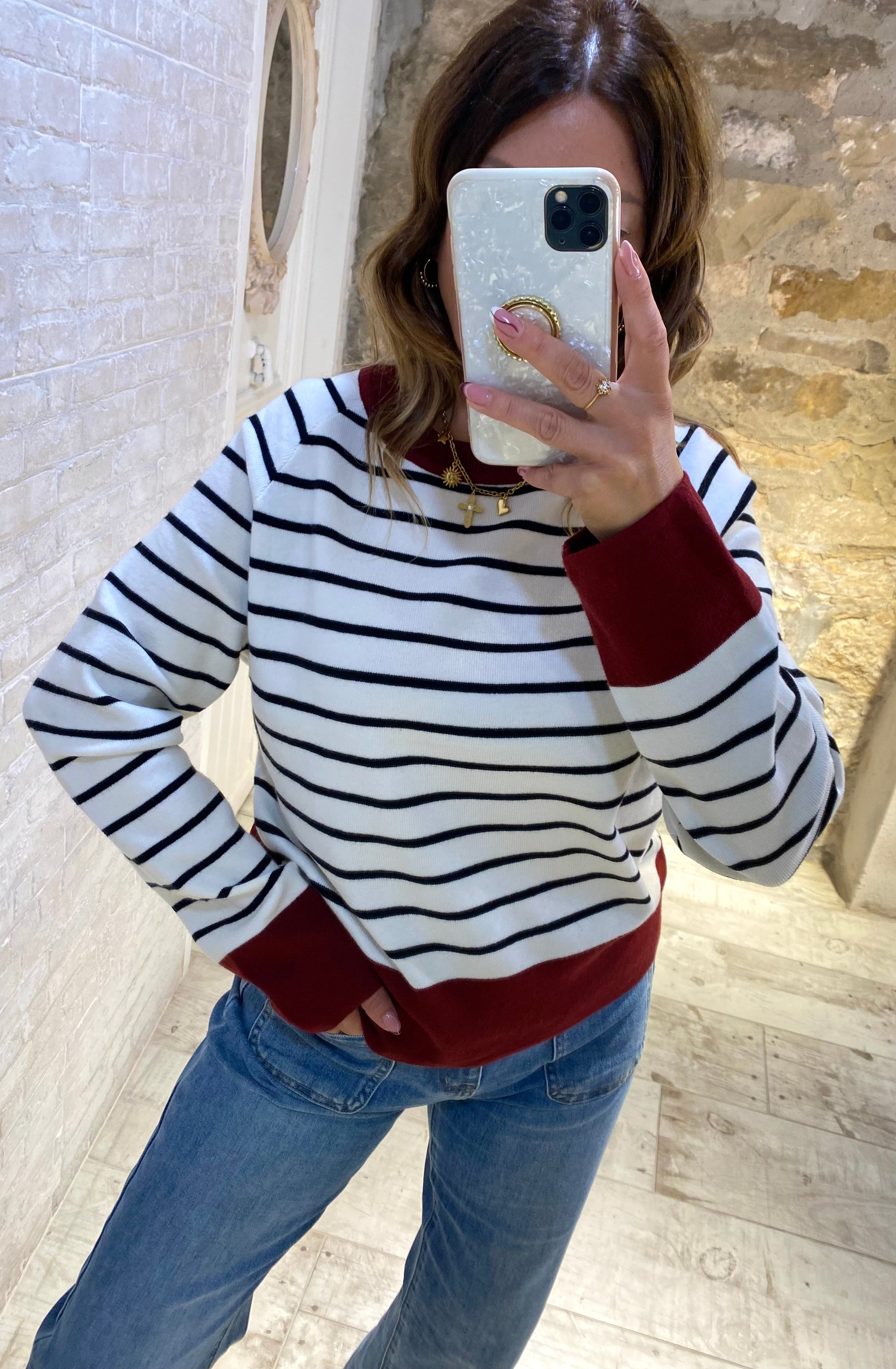 Jersey Rayas Blanco - Veronique